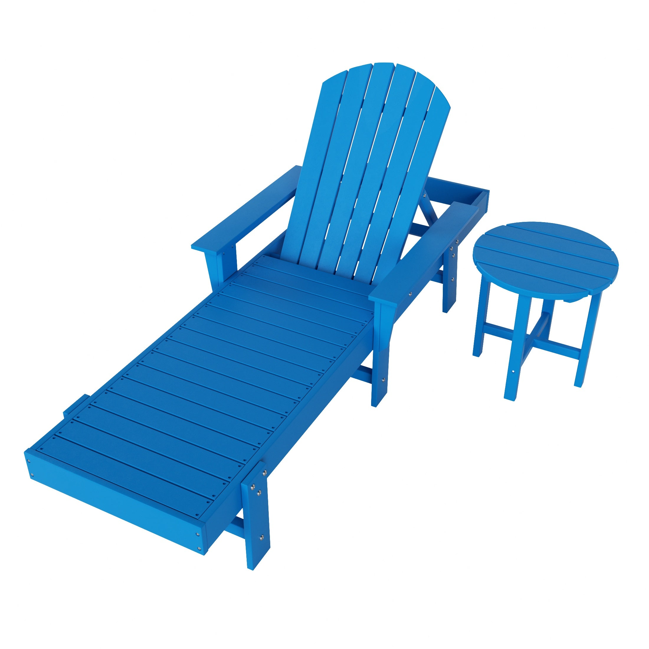 Portside 2 Piece Adirondack Reclining Chaise Lounge With Arms