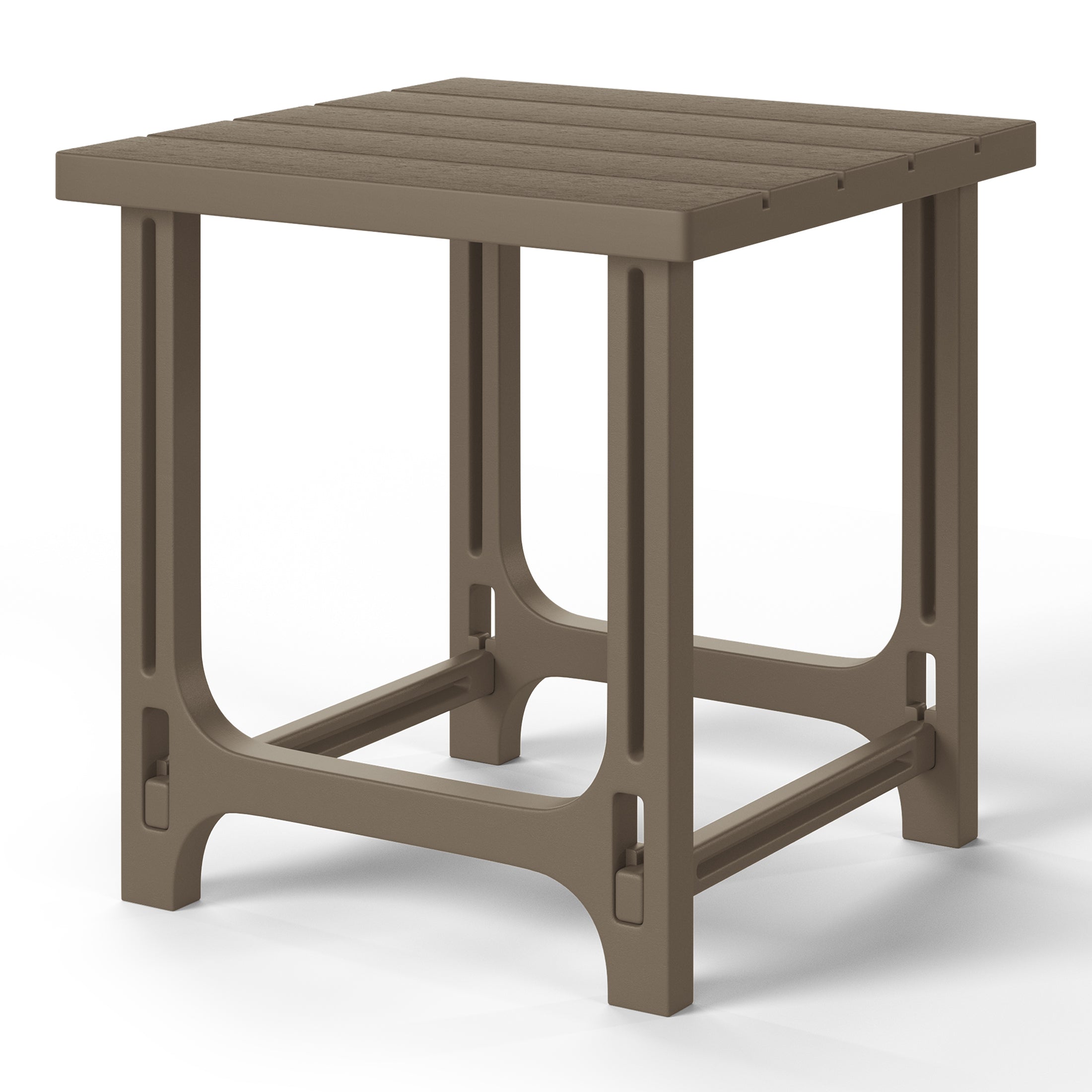 Cayman Outdoor 18" HDPE Square Adirondack Patio Side Table