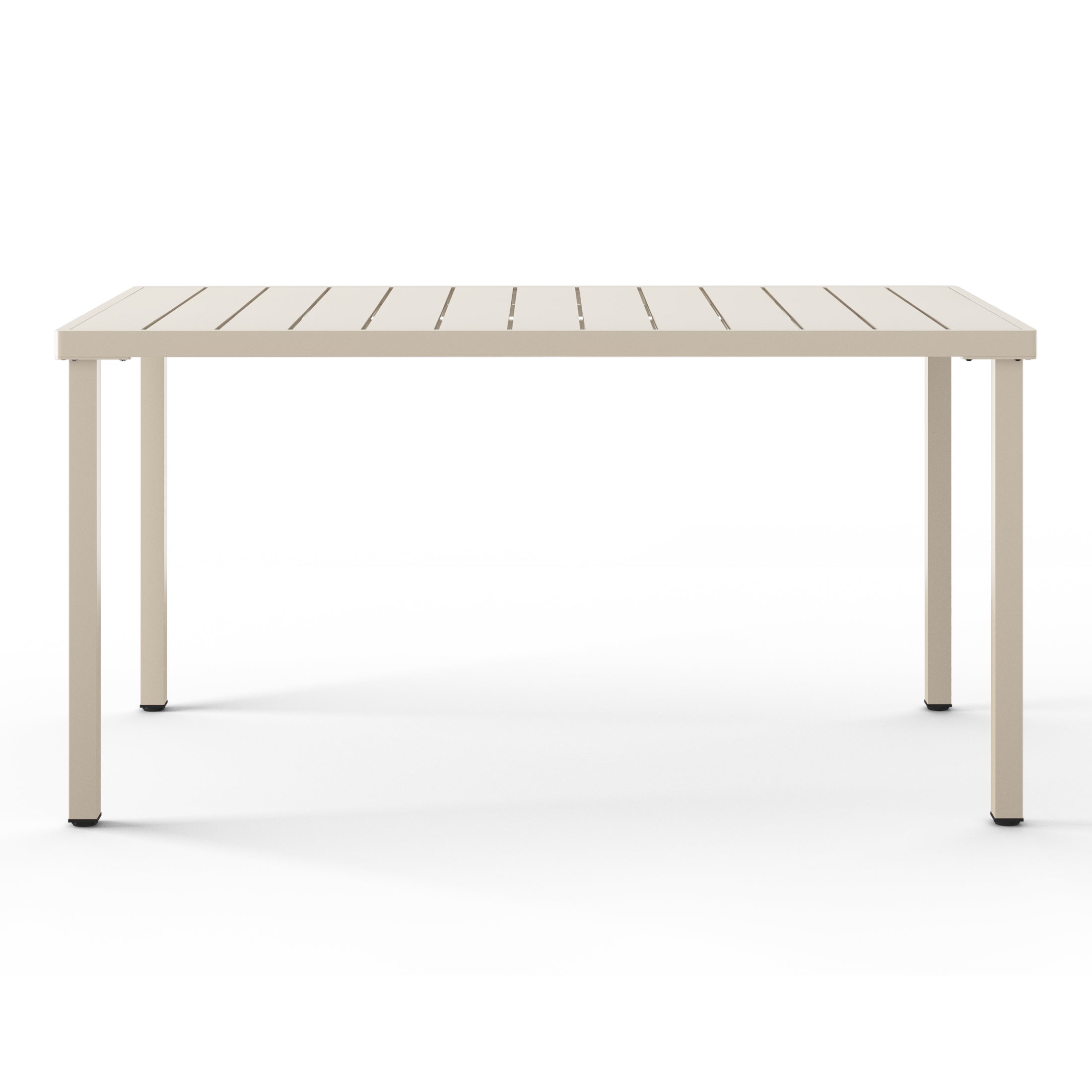 Sunshine 59" Iron Metal Outdoor Rectangular Patio Dining Table For 6