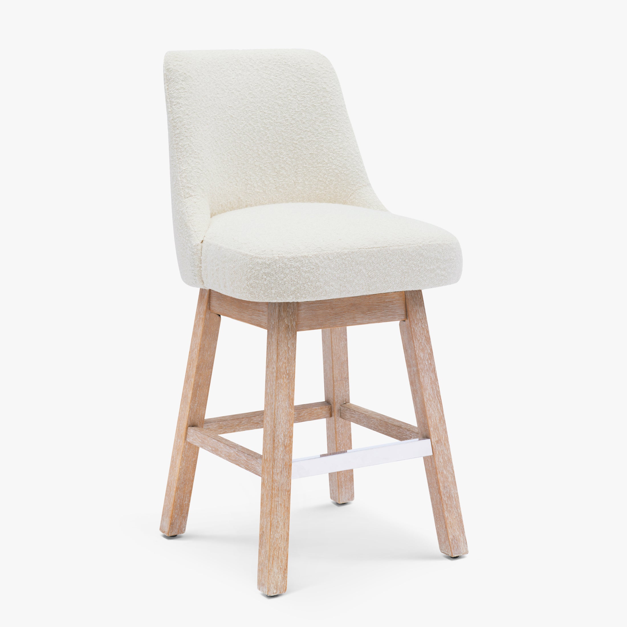 Amélie 26" Upholstered Swivel Counter Height Bar Stool