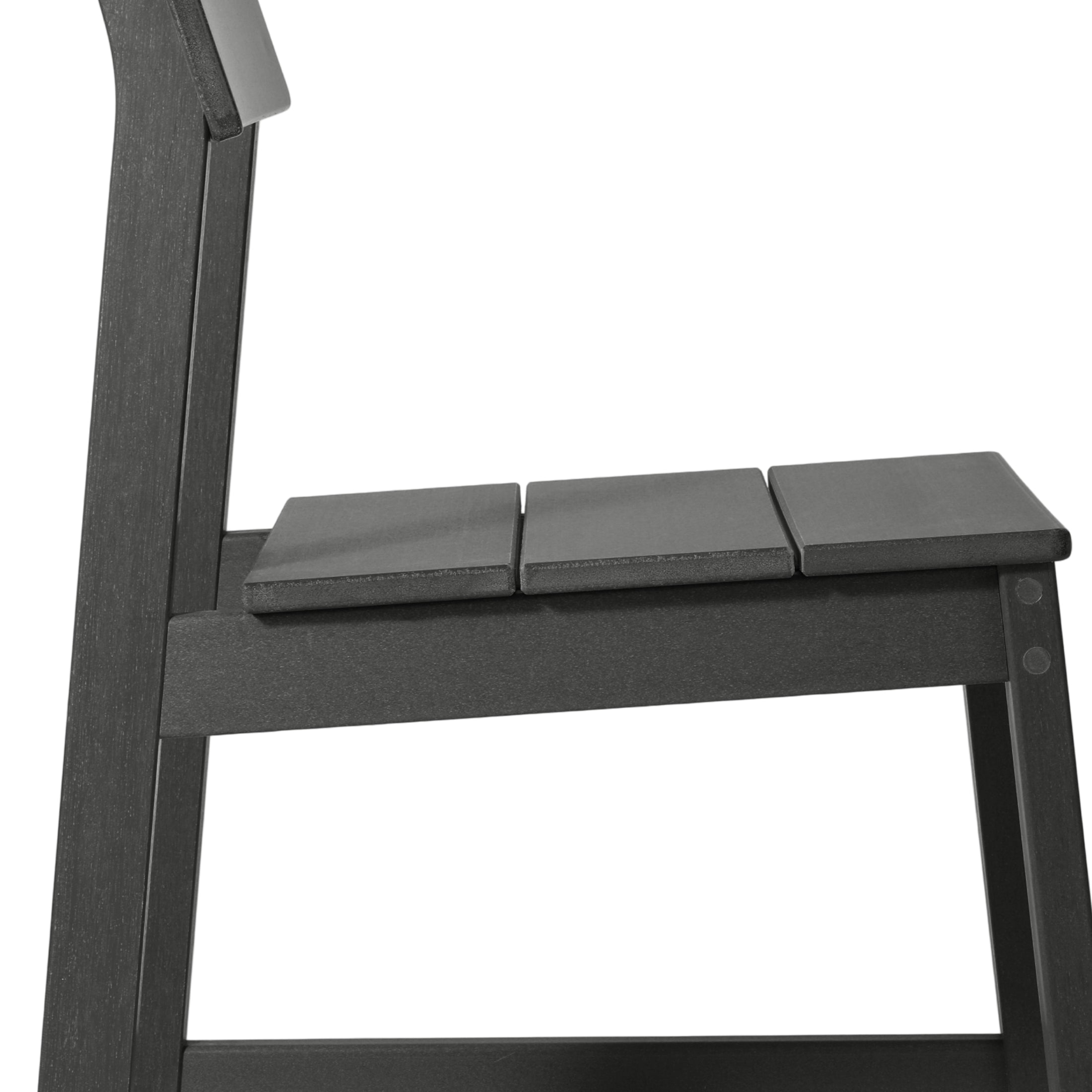 Cambria Modern HDPE Outdoor Armless Patio Dining Chairs (Set of 2)