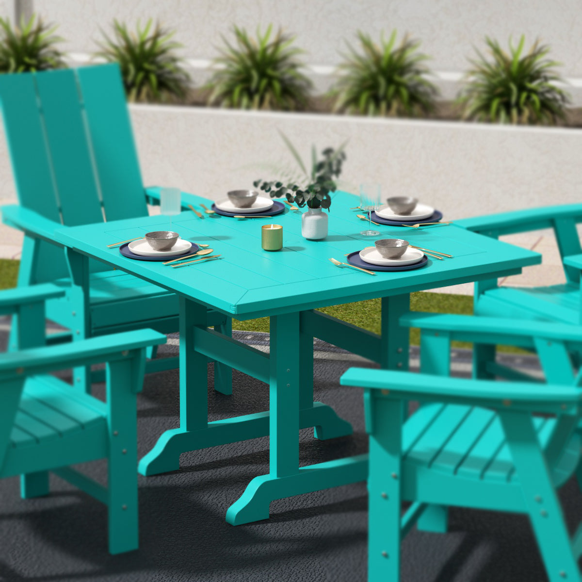 Paradise 43" Outdoor Patio Square Dining Table
