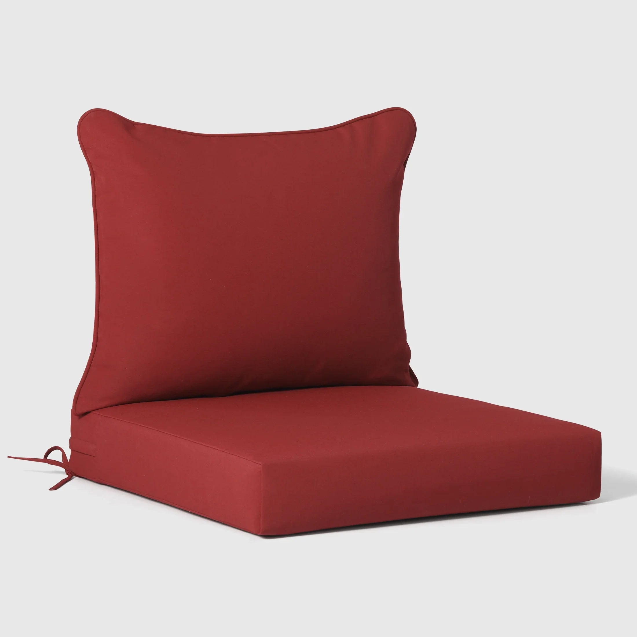 Harmony Water Repellent Outdoor 2-Piece Deep Set Patio Seat Back Chair Cushions, 25" x 25"