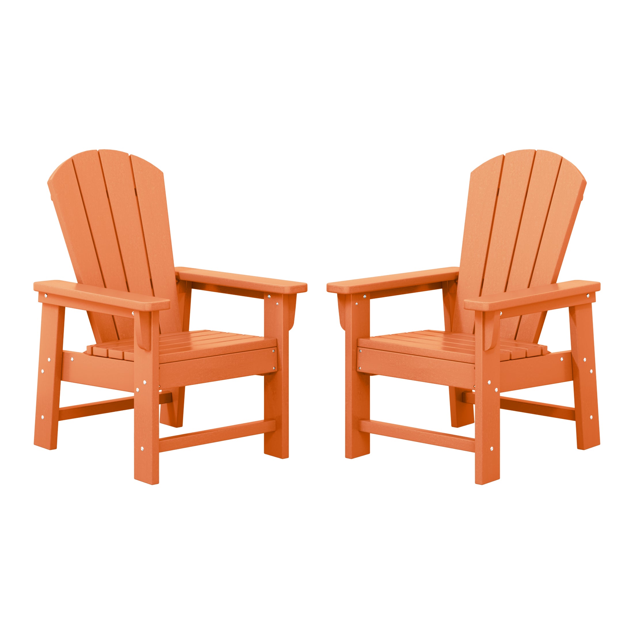 Paradise Kids Outdoor Adirondack Plastic Patio Chair (Set of 2)