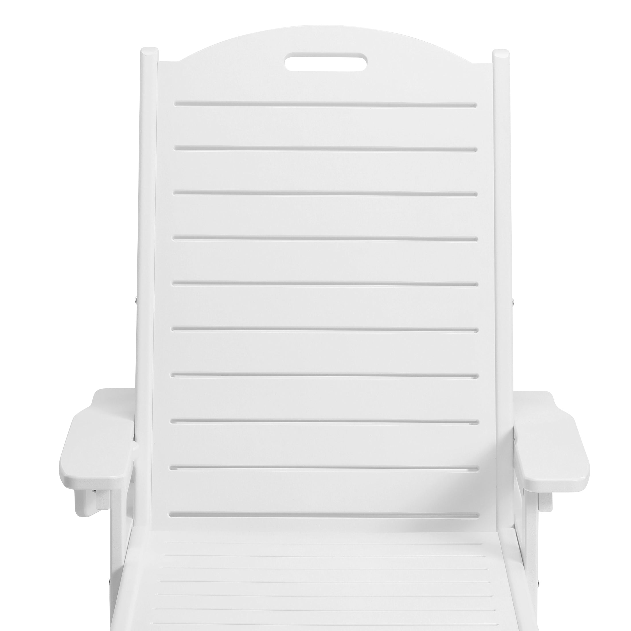 Lago Outdoor HDPE Patio Chaise Lounge With Wheels & Cup Holder