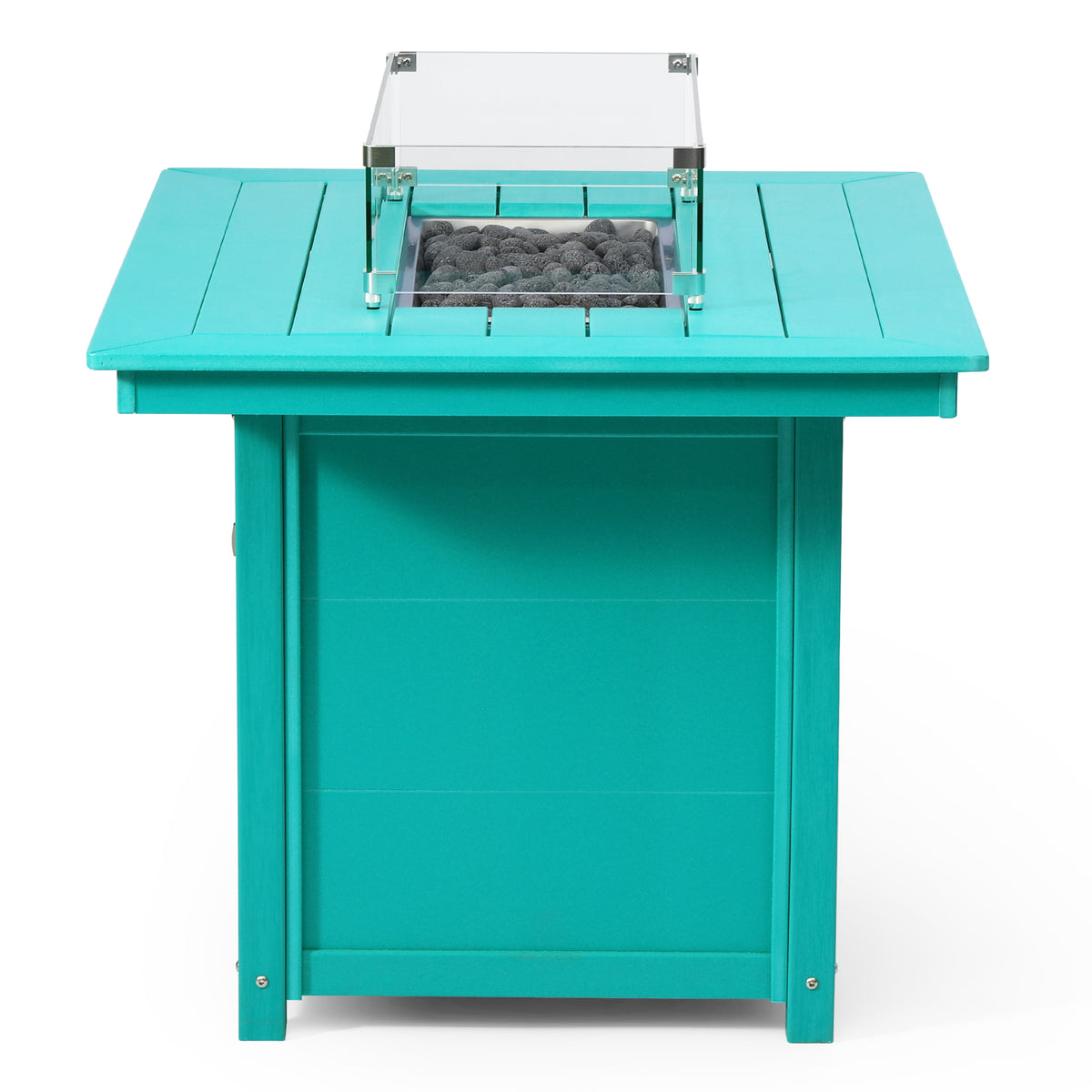 Sol 46" Modern Outdoor Patio Gas Propane Rectangular Fire Pit Table
