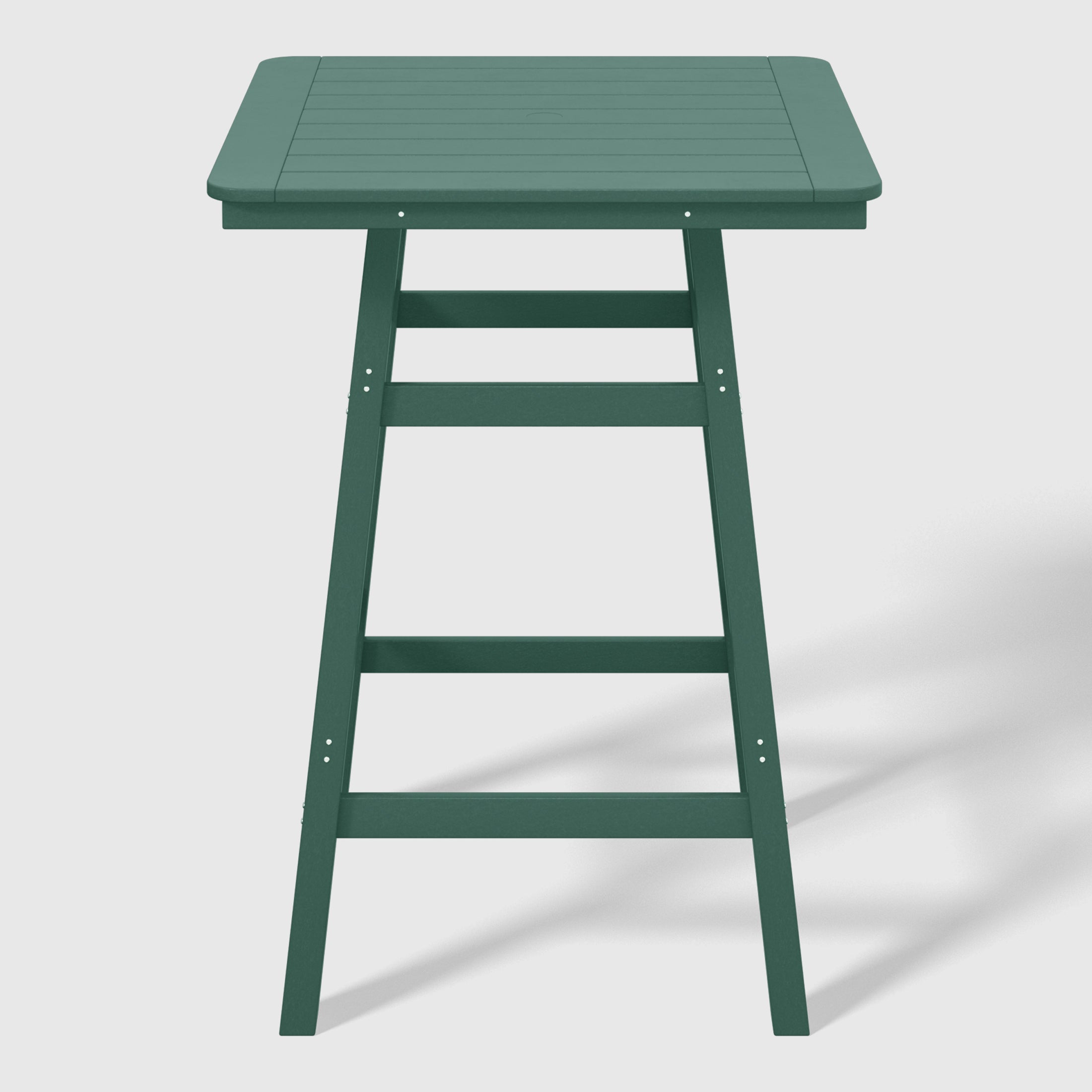 Paradise 30" Square Outdoor Patio Bistro Bar Table With Umbrella Hole