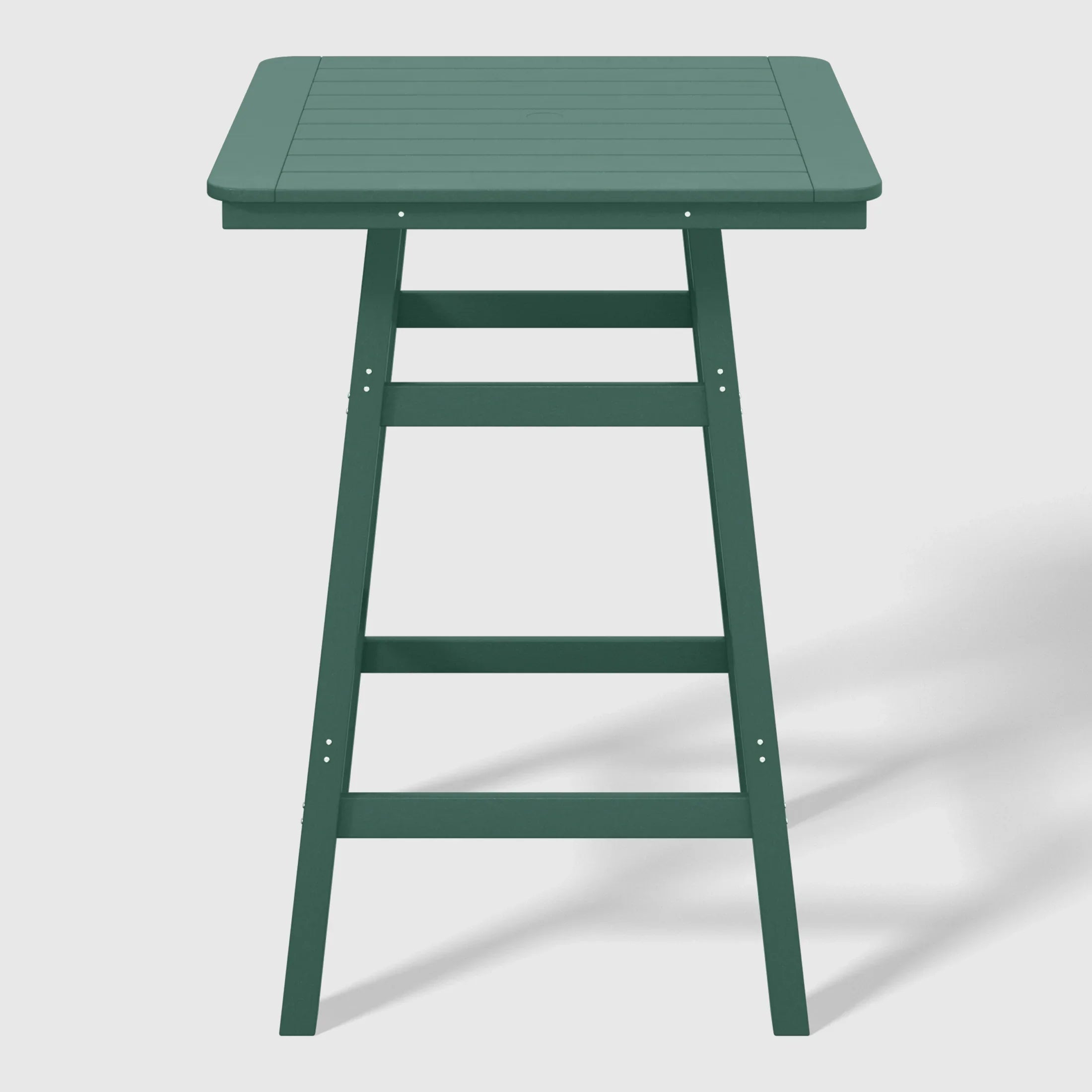 Paradise 30" Square Outdoor Patio Bistro Bar Table With Umbrella Hole