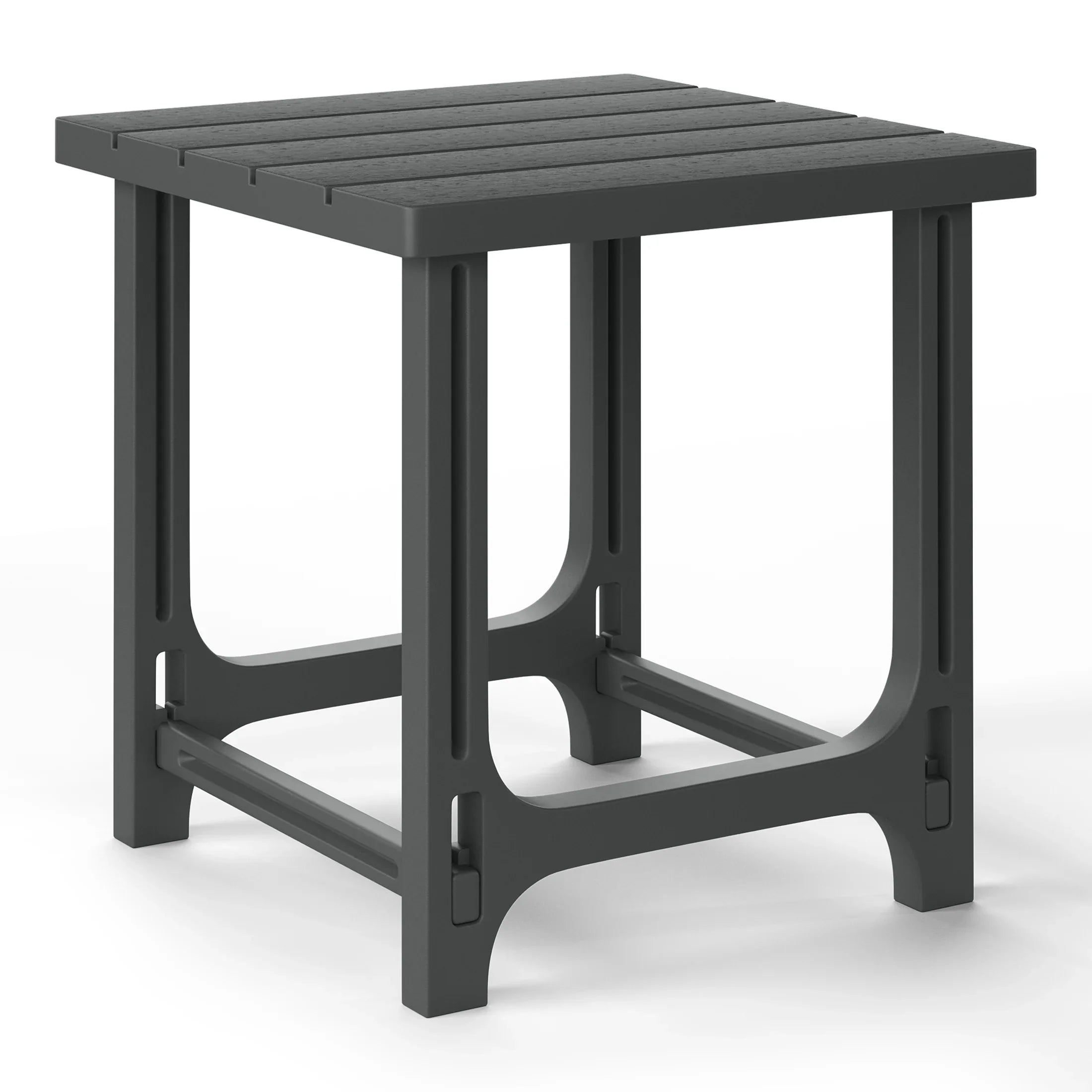Cayman Outdoor 18" HDPE Square Adirondack Patio Side Table