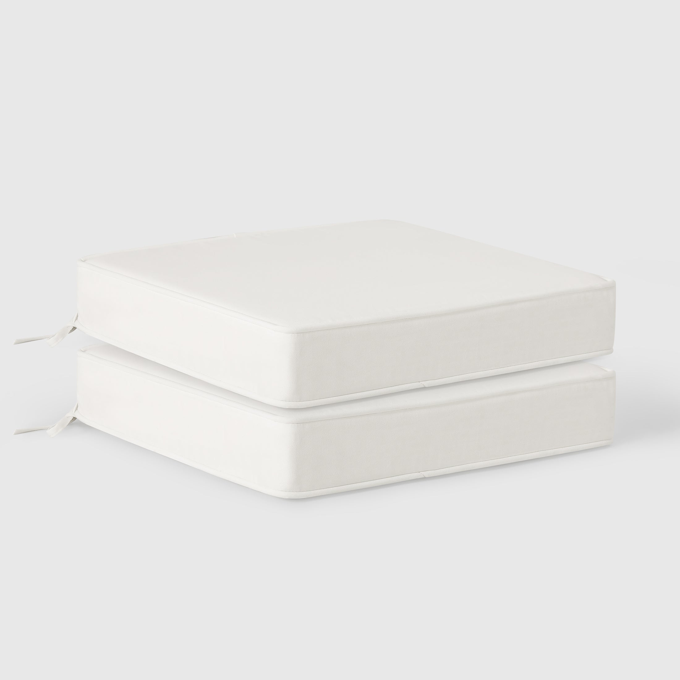 Harmony Outdoor Patio Furniture Seat Chair Square Cushions with Piping. Set of 2, 20" x 19"