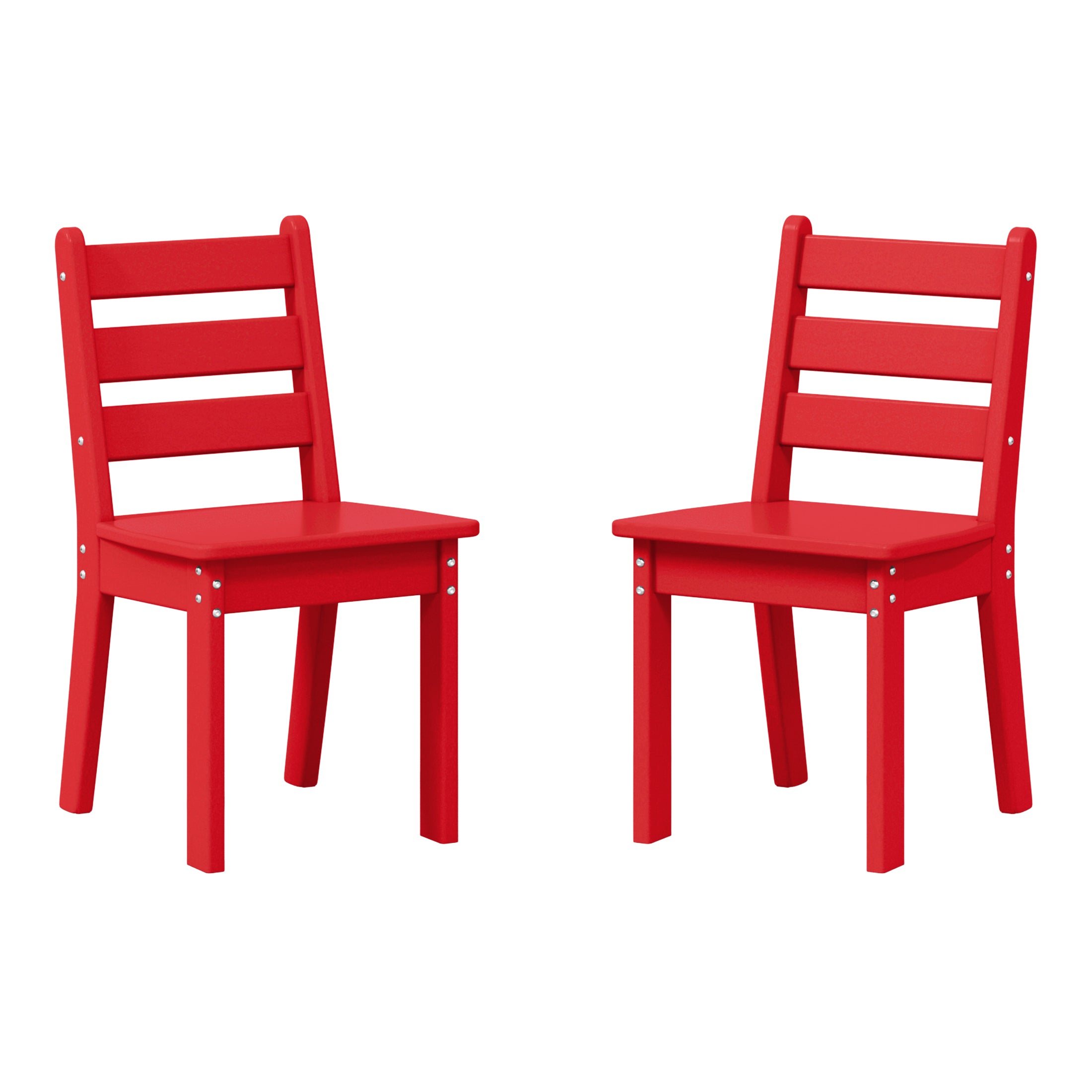 Playhouse Outdoor HDPE Kids Plastic Toddler Dining Chair (Set of Two)