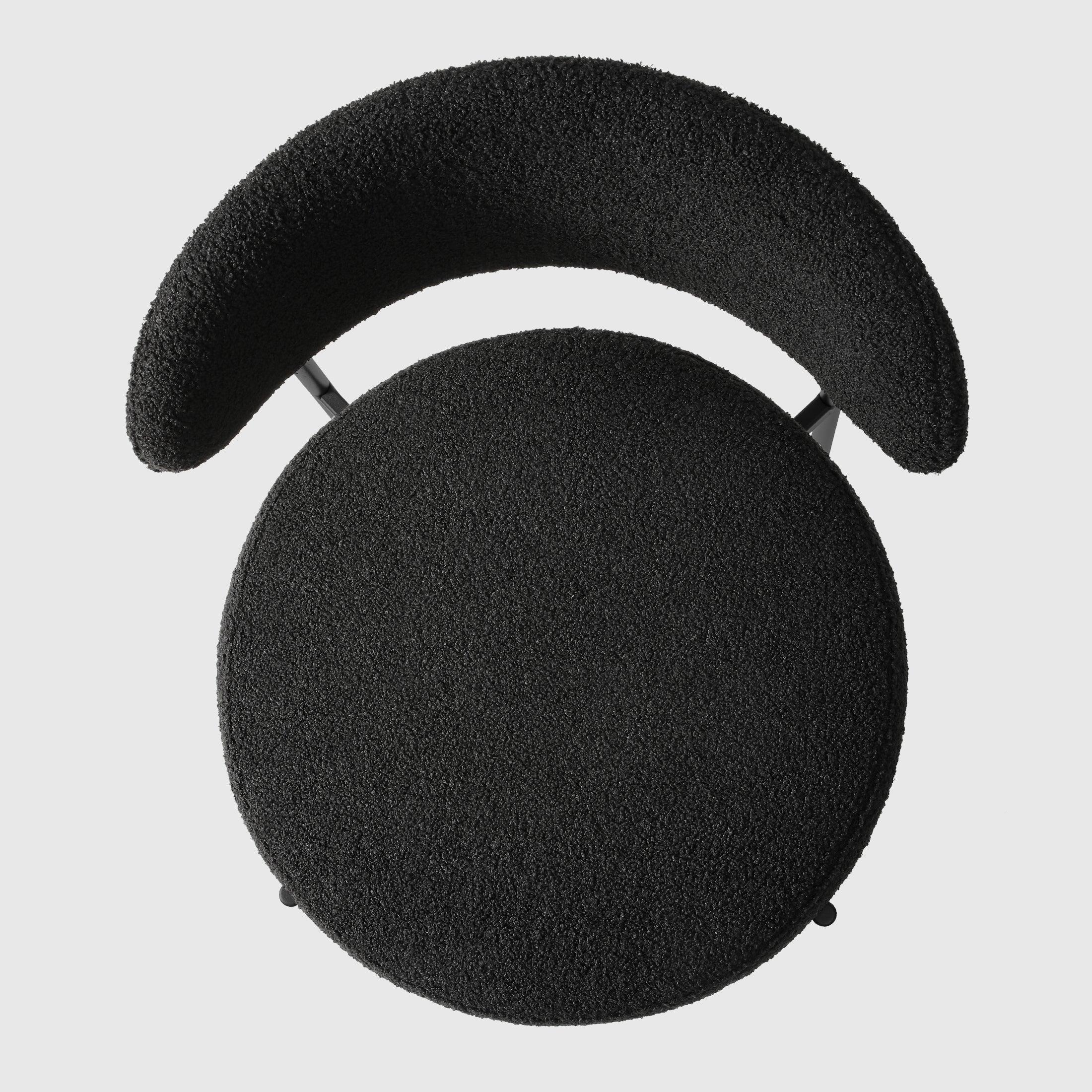 Celine Mid-Century Modern Upholstered Sherpa Round Dining Chairs (Set of 4)