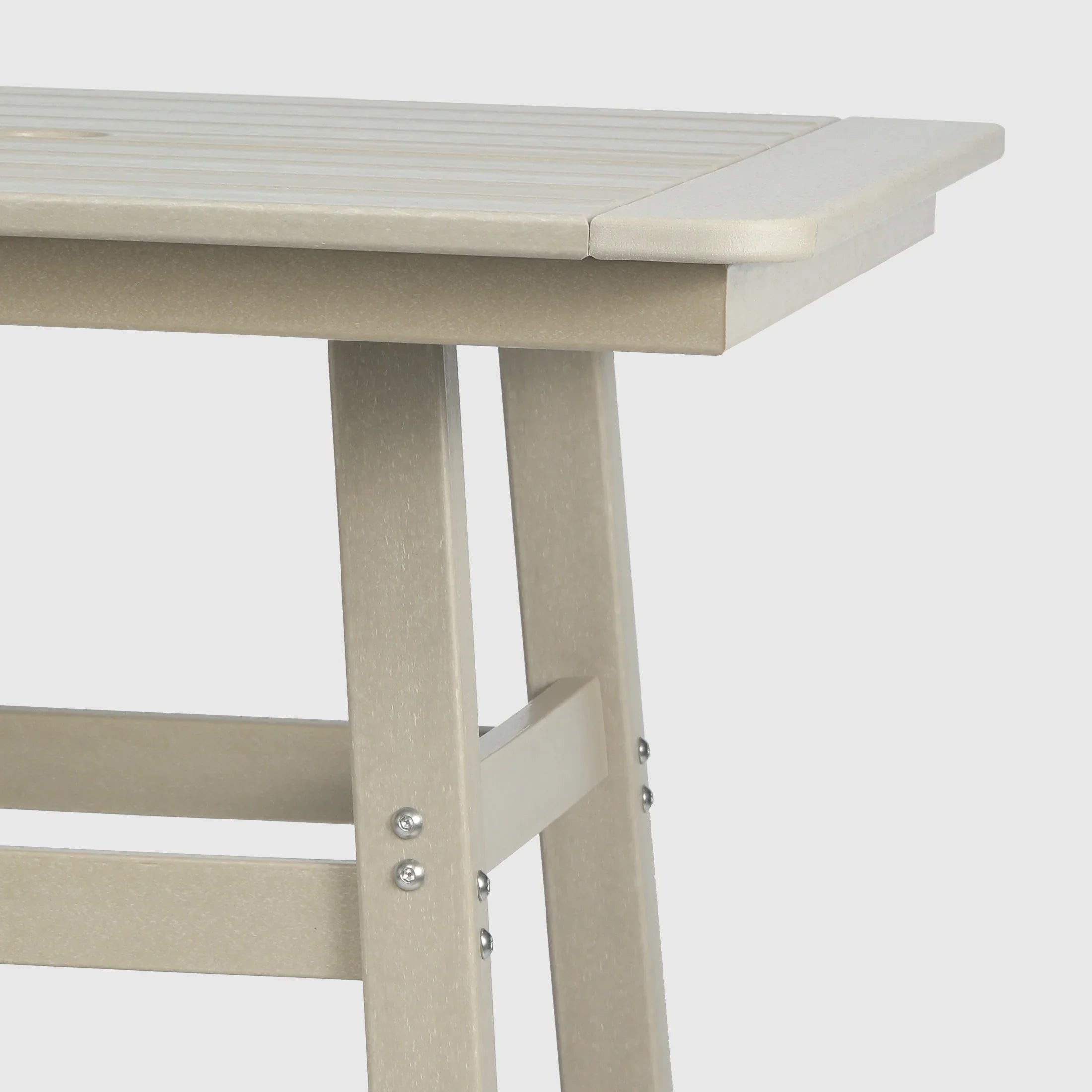Paradise 30" Square Outdoor Patio Counter High Bistro Bar Table With Umbrella Hole