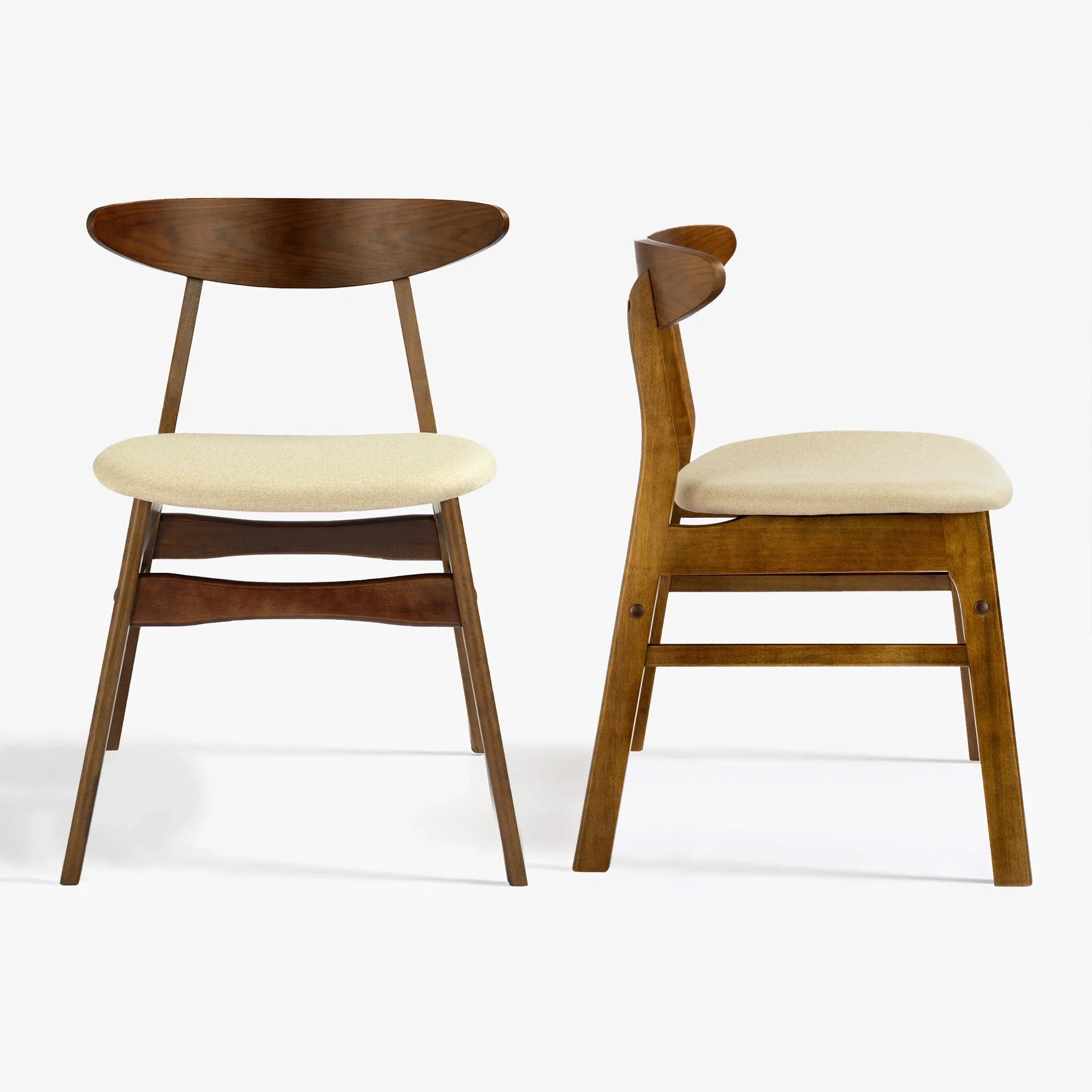 Scarsdale Linen fabric tufted upholstered side chairs ( 2 piece set )