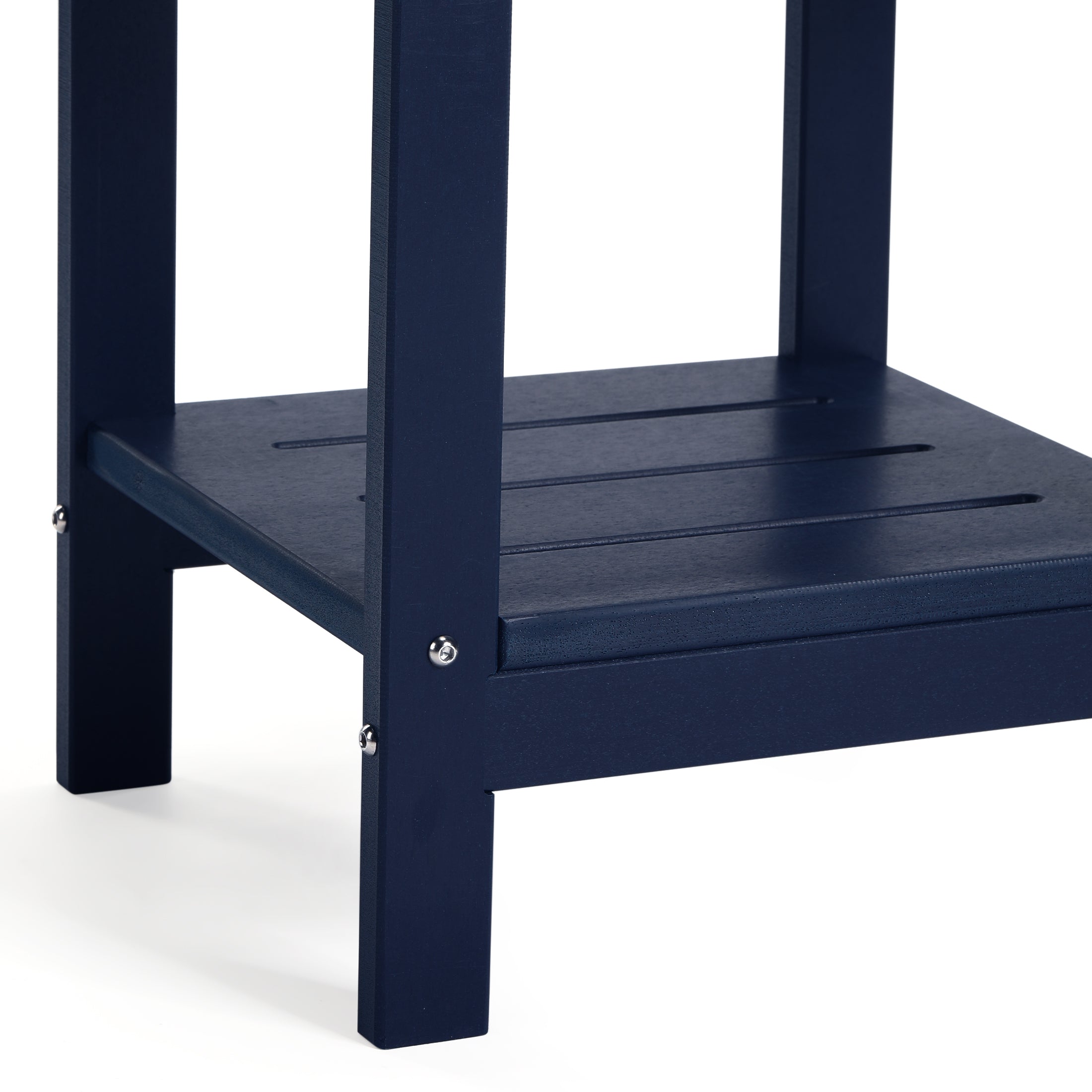 Lago 2-Tier Outdoor HDPE Modern Adirondack Square Patio Side Table