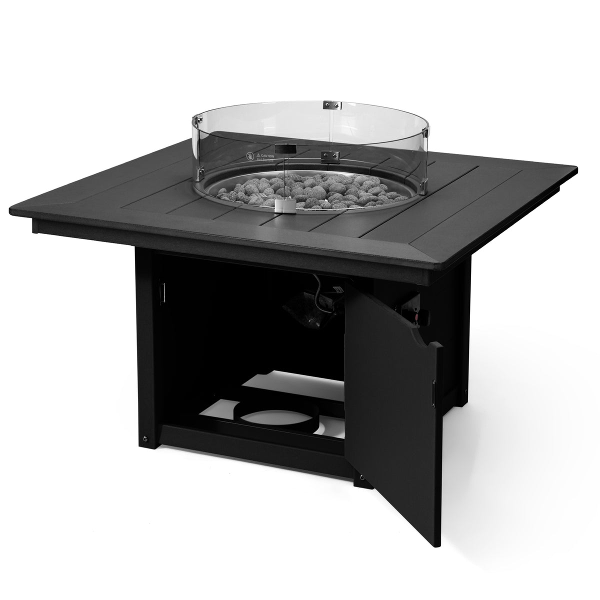 Sol 42" Modern Outdoor Patio Propane Square Fire Pit Table