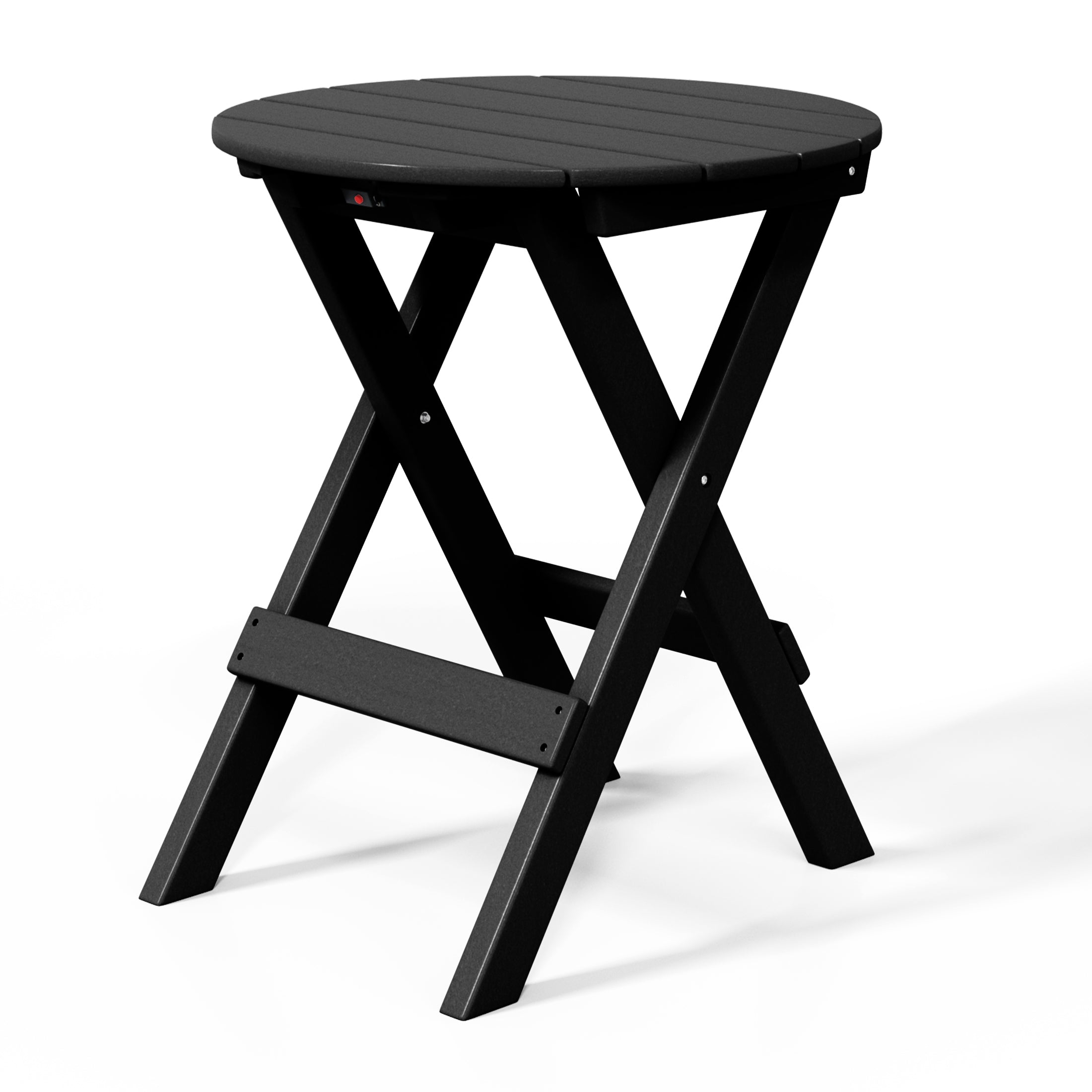 Paradise HDPE Outdoor 24.5 Inch Round Portable Folding Patio Dining Table