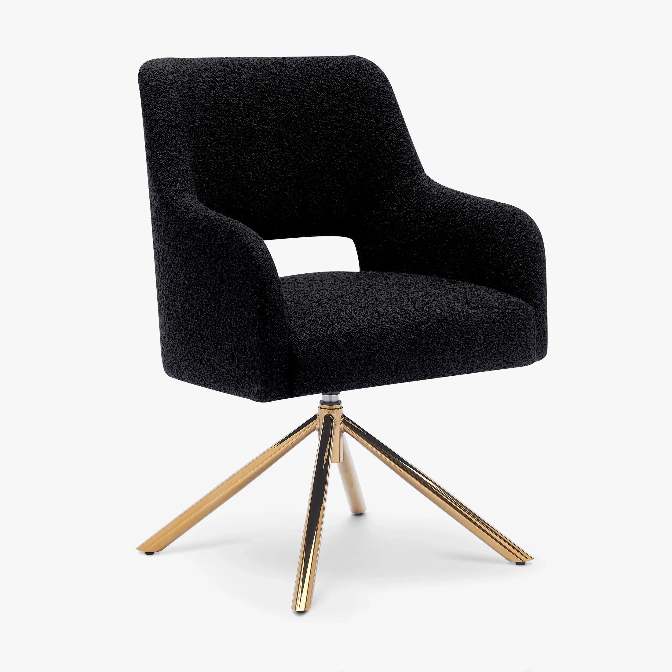 Amélie Mid-Century Modern Wide Boucle Swivel Accent Arm Chair (Set of 2)