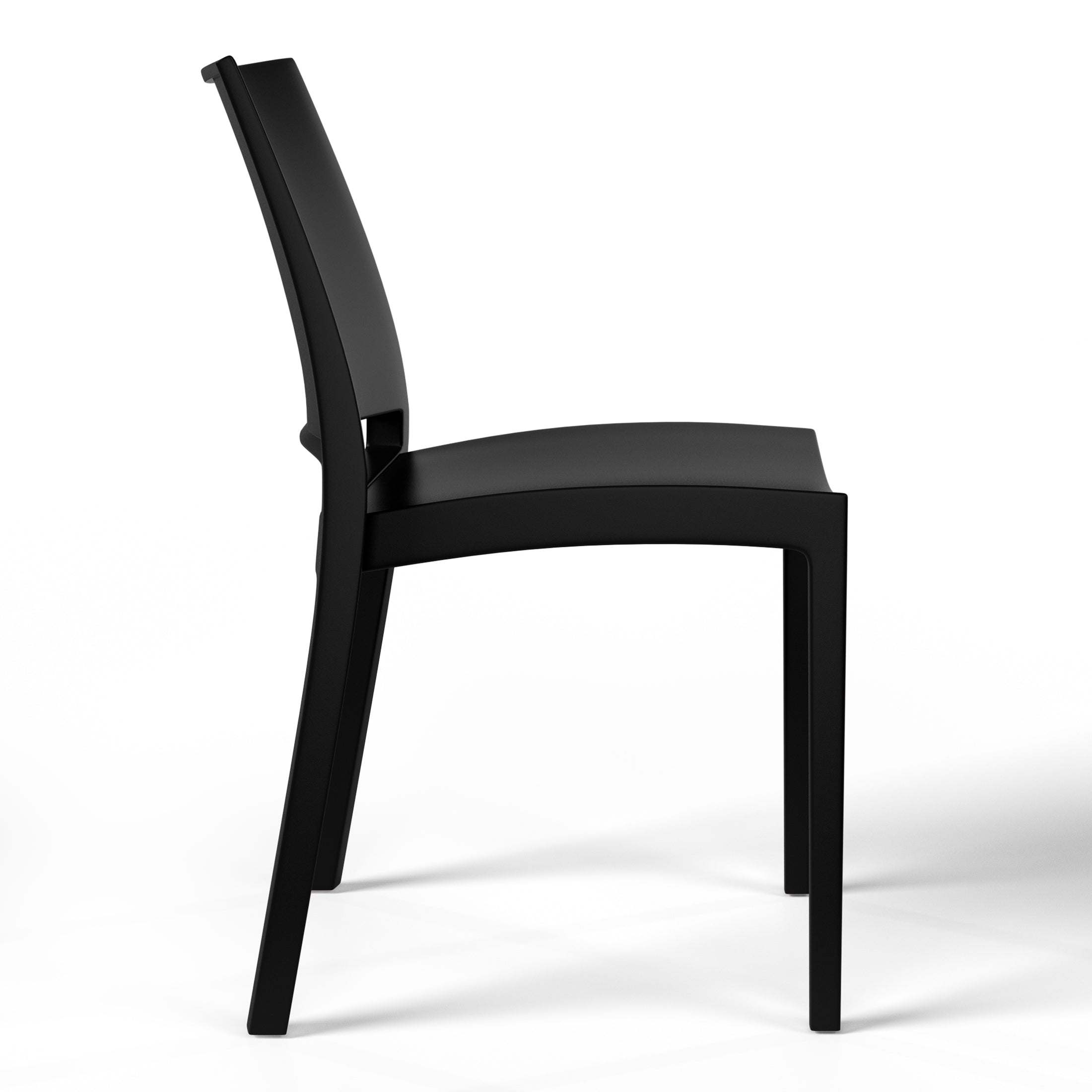 Sunshine Modern Polypropylene Stackable Plastic Patio Dining Chair (Set of 2)