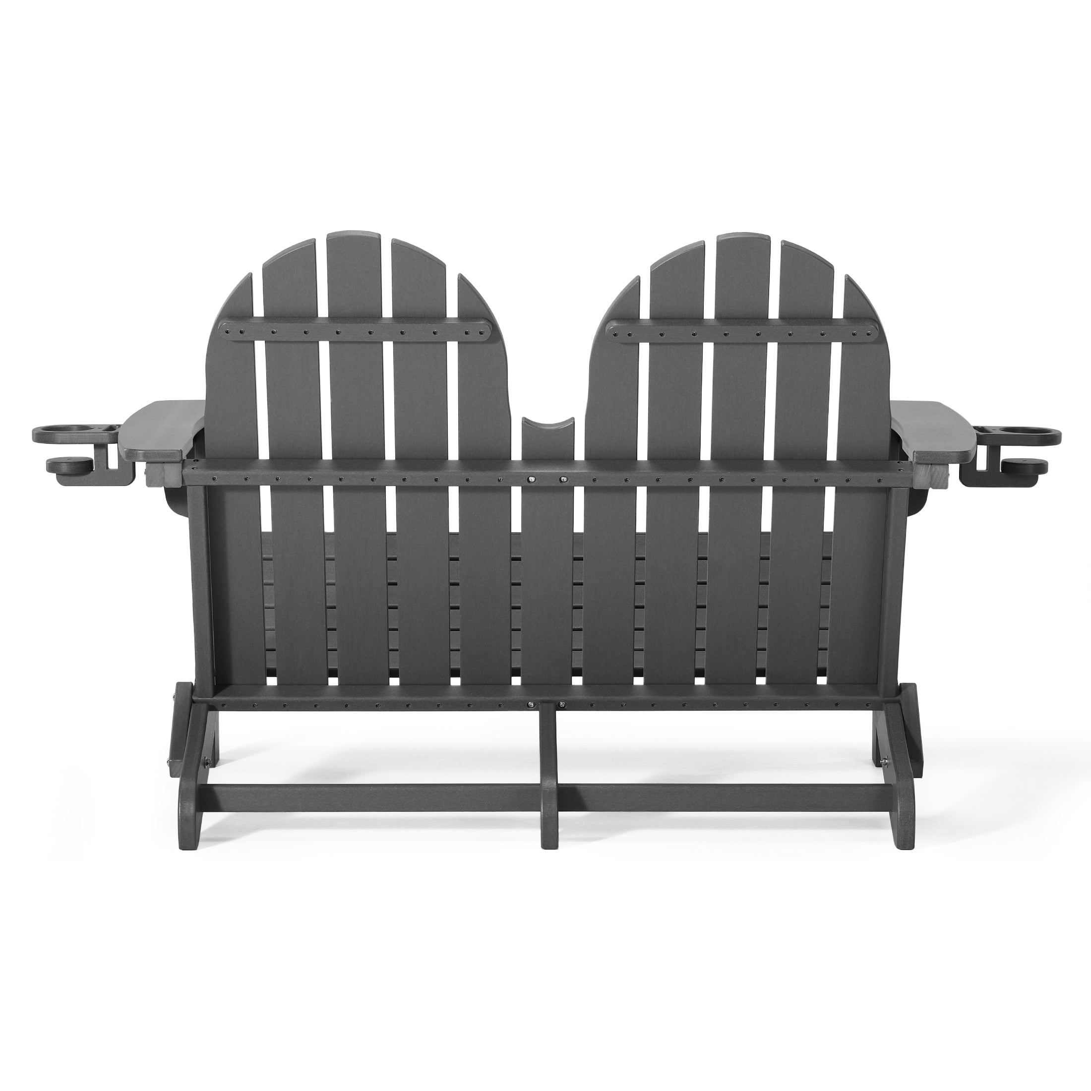 Savannah Outdoor Patio 49" HDPE Folding Adirondack Garden Bench