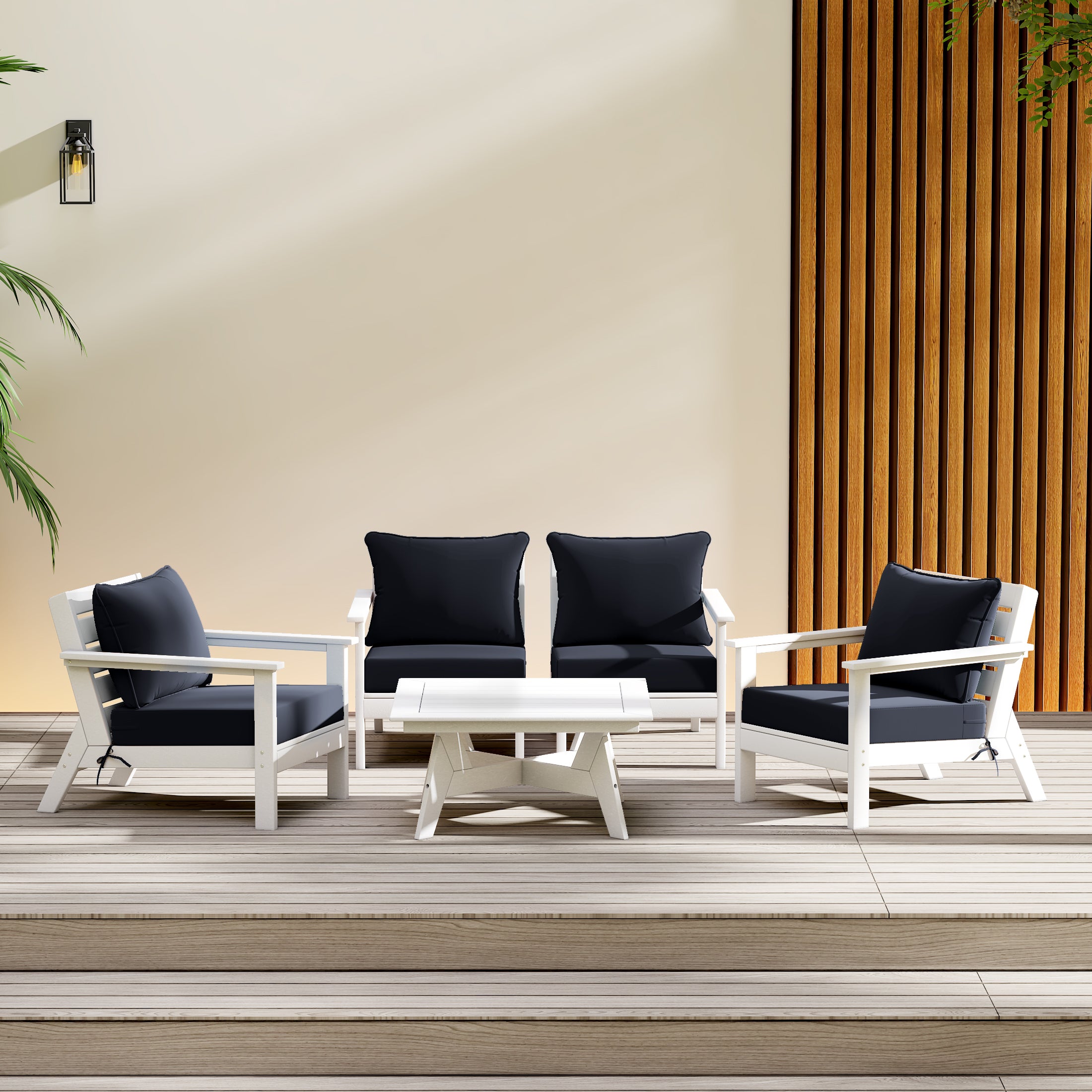 Portsmouth Outdoor 5-Piece Modular Sectional Patio Furniture Sofa Set