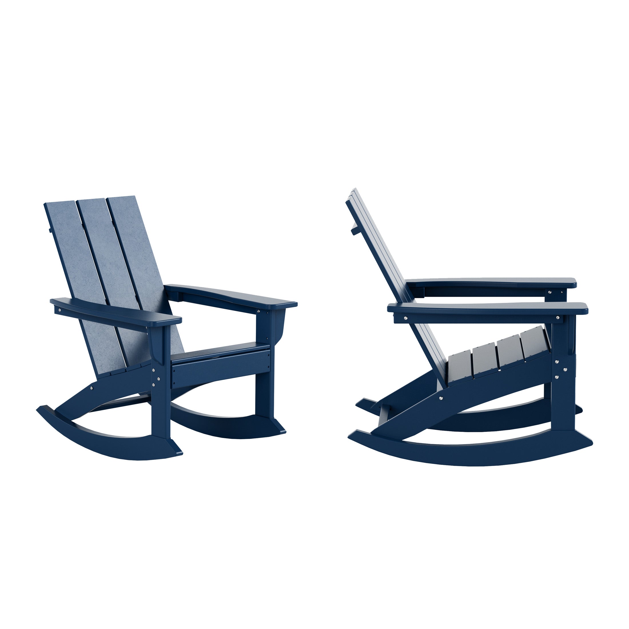 Palms Outdoor Patio Modern Adirondack Rocking Chair (Set of 2)