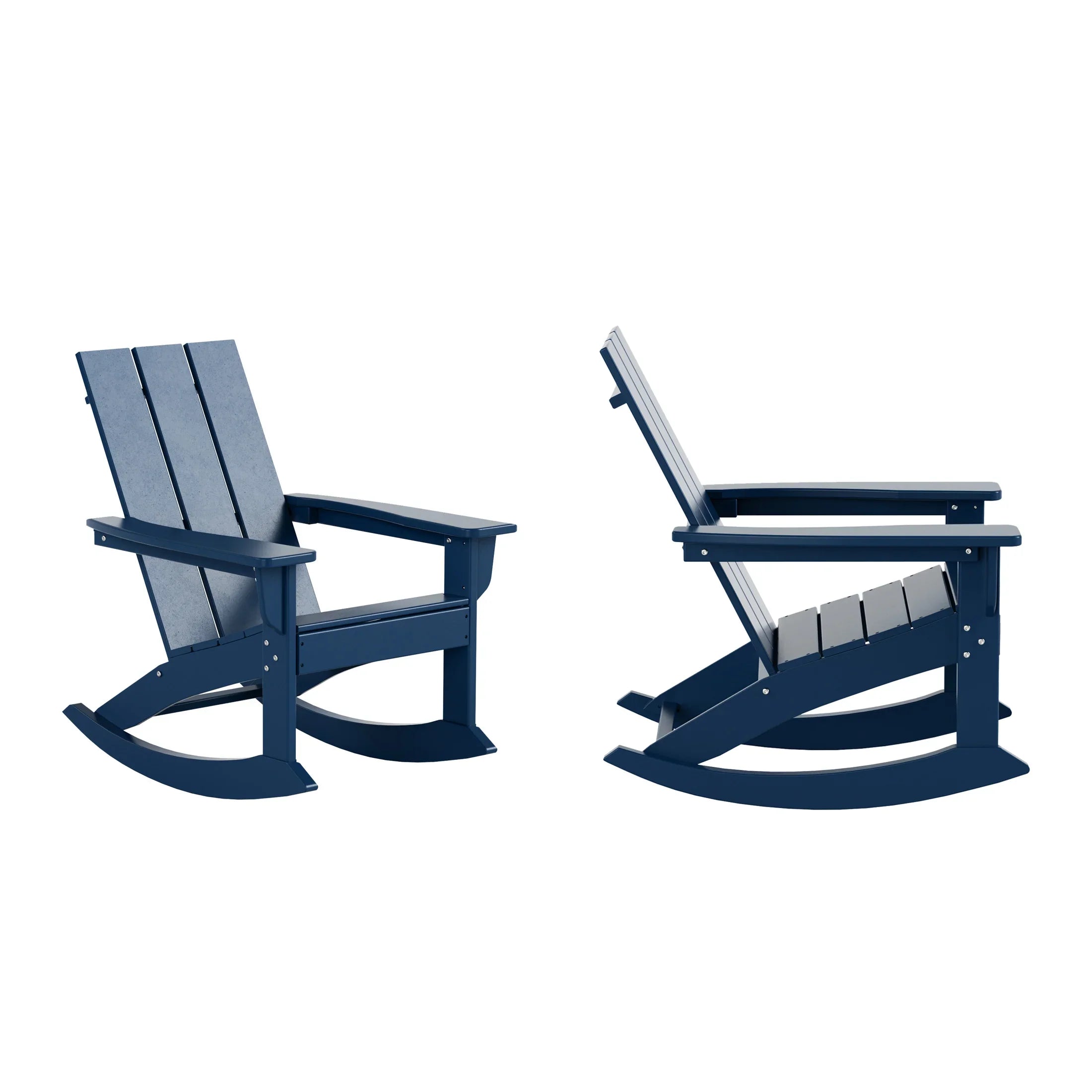 Palms Outdoor Patio Modern Adirondack Rocking Chair (Set of 2)