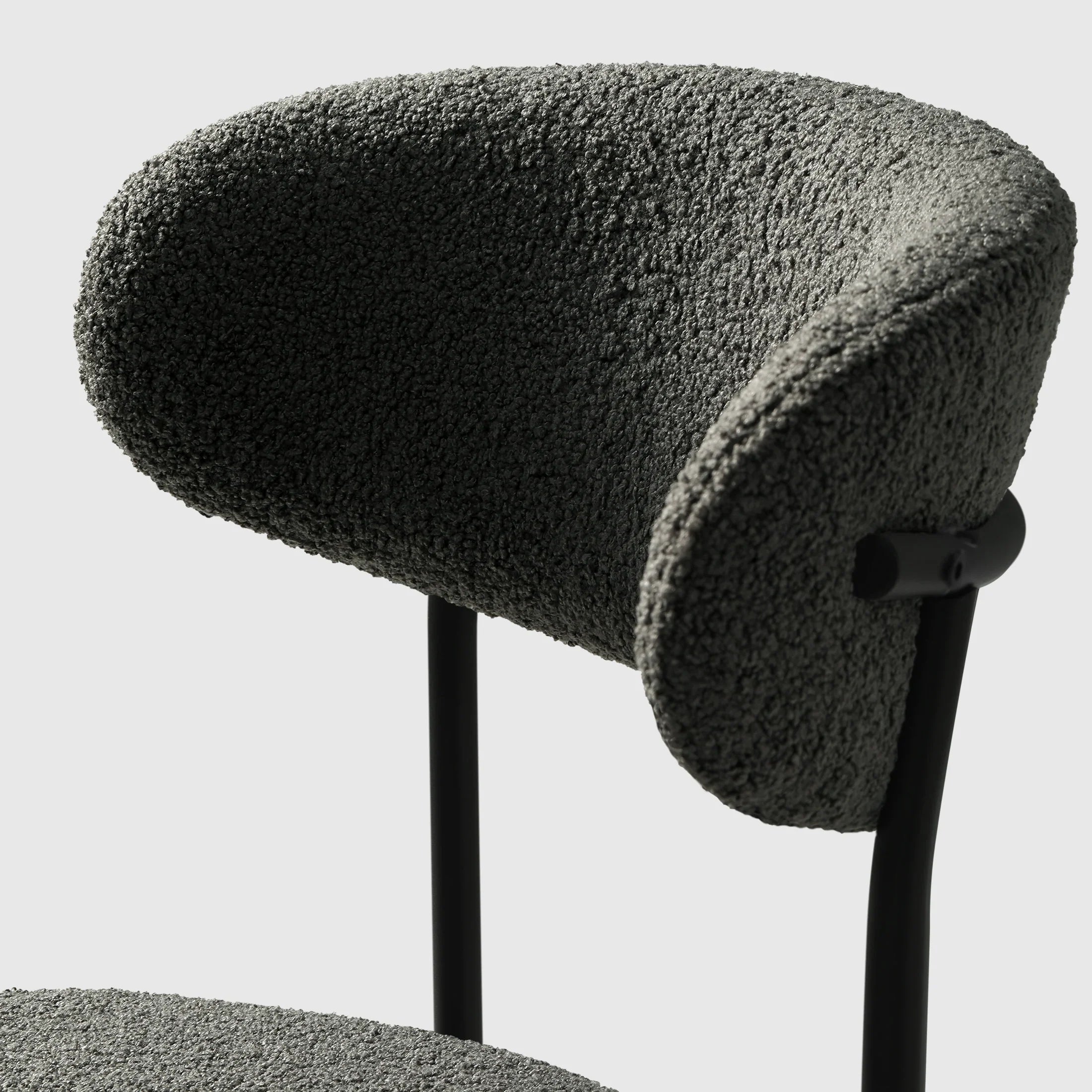 Celine Mid-Century Modern Upholstered Sherpa Round Dining Chairs (Set of 6)