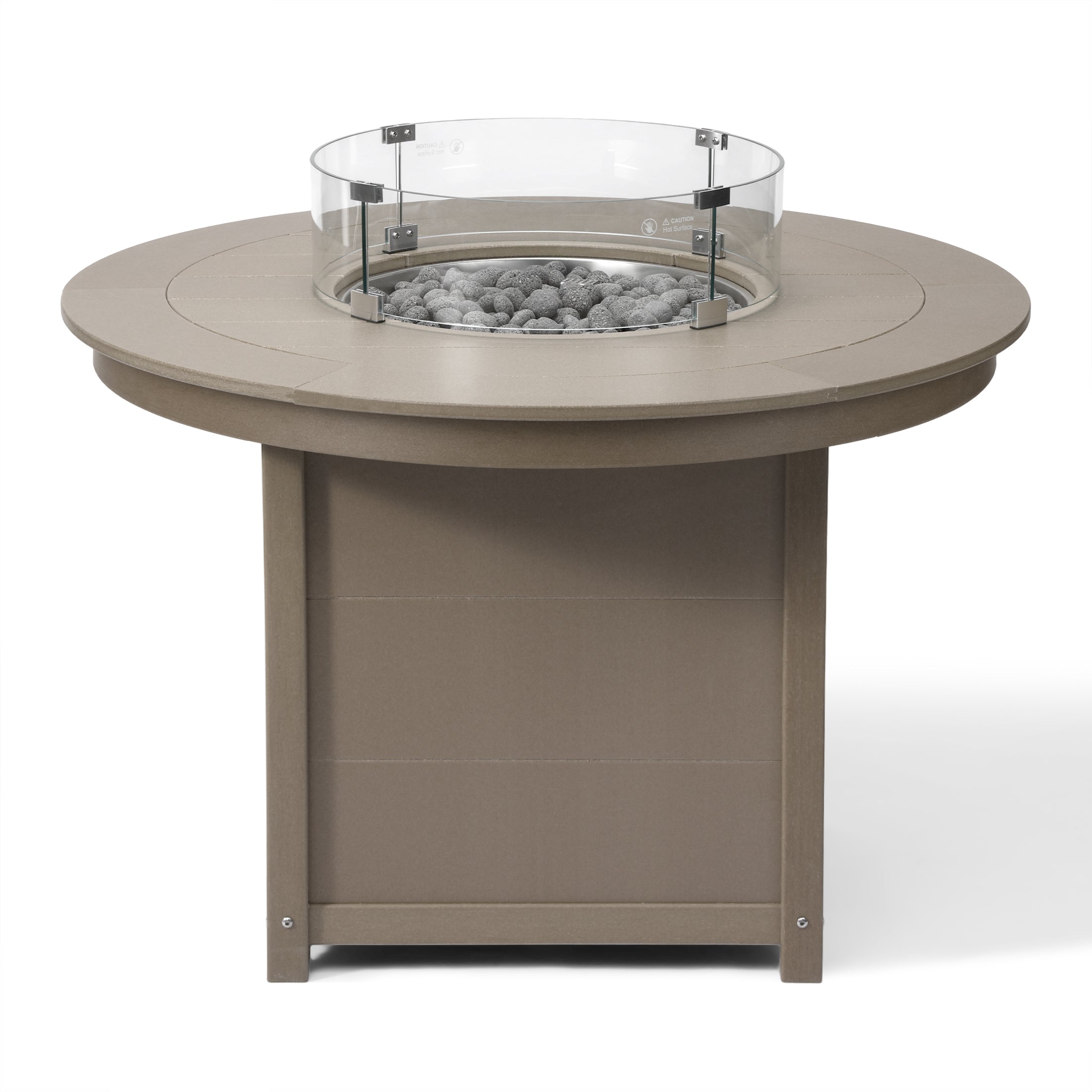 Sol 47" Modern Outdoor Patio Propane Gas Round Fire Pit Table