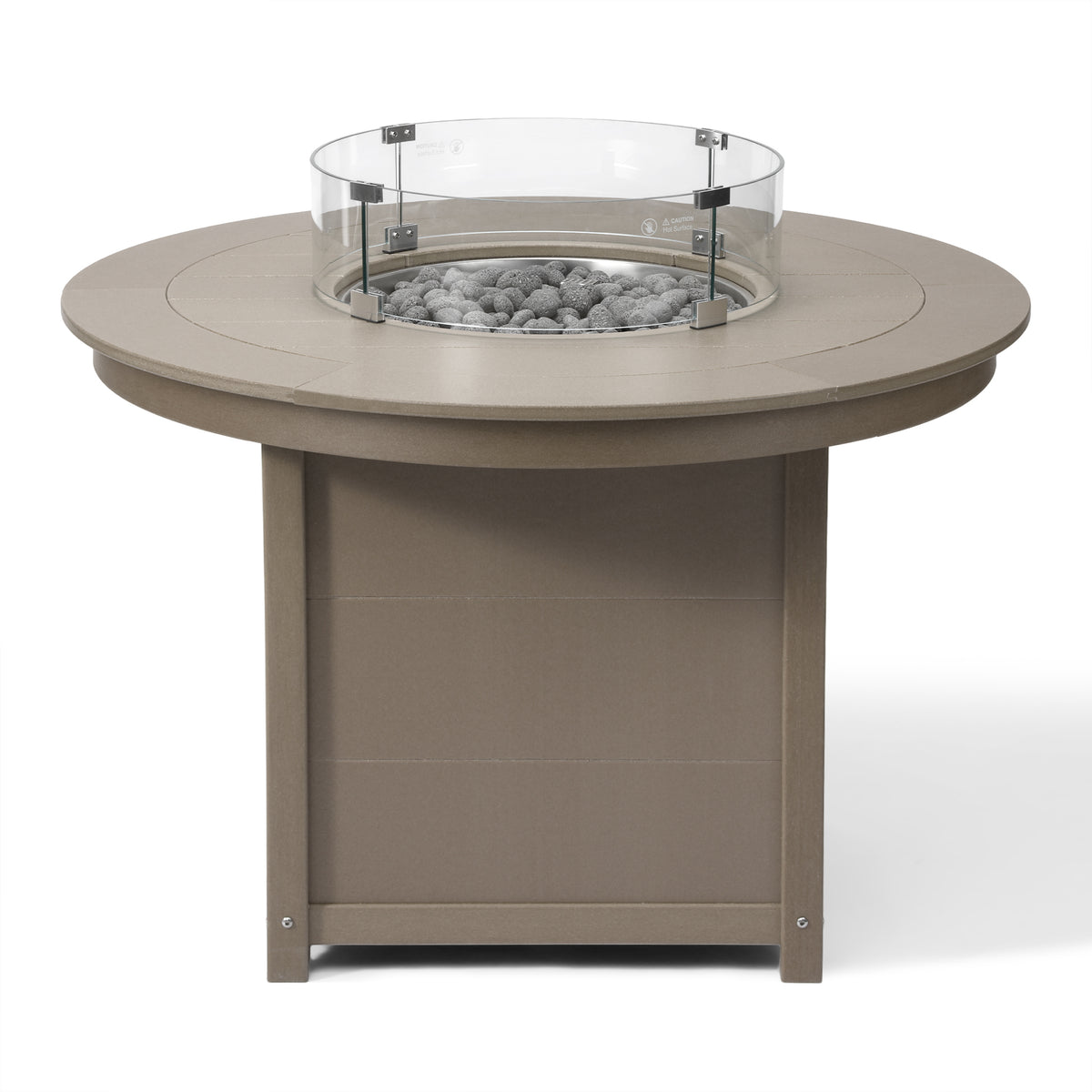 Sol 47" Modern Outdoor Patio Propane Gas Round Fire Pit Table