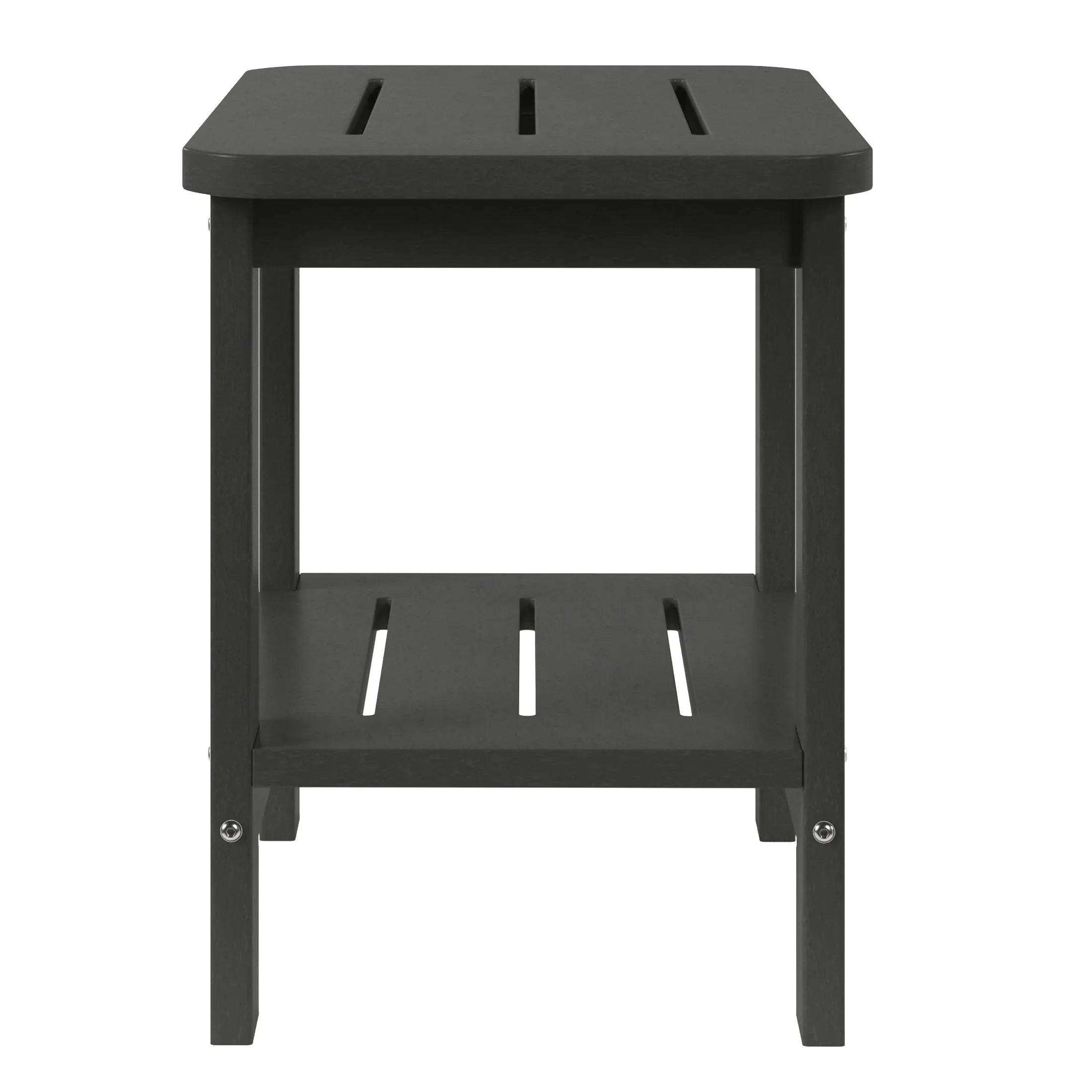 Lago 2-Tier Outdoor HDPE Modern Adirondack Square Patio Side Table