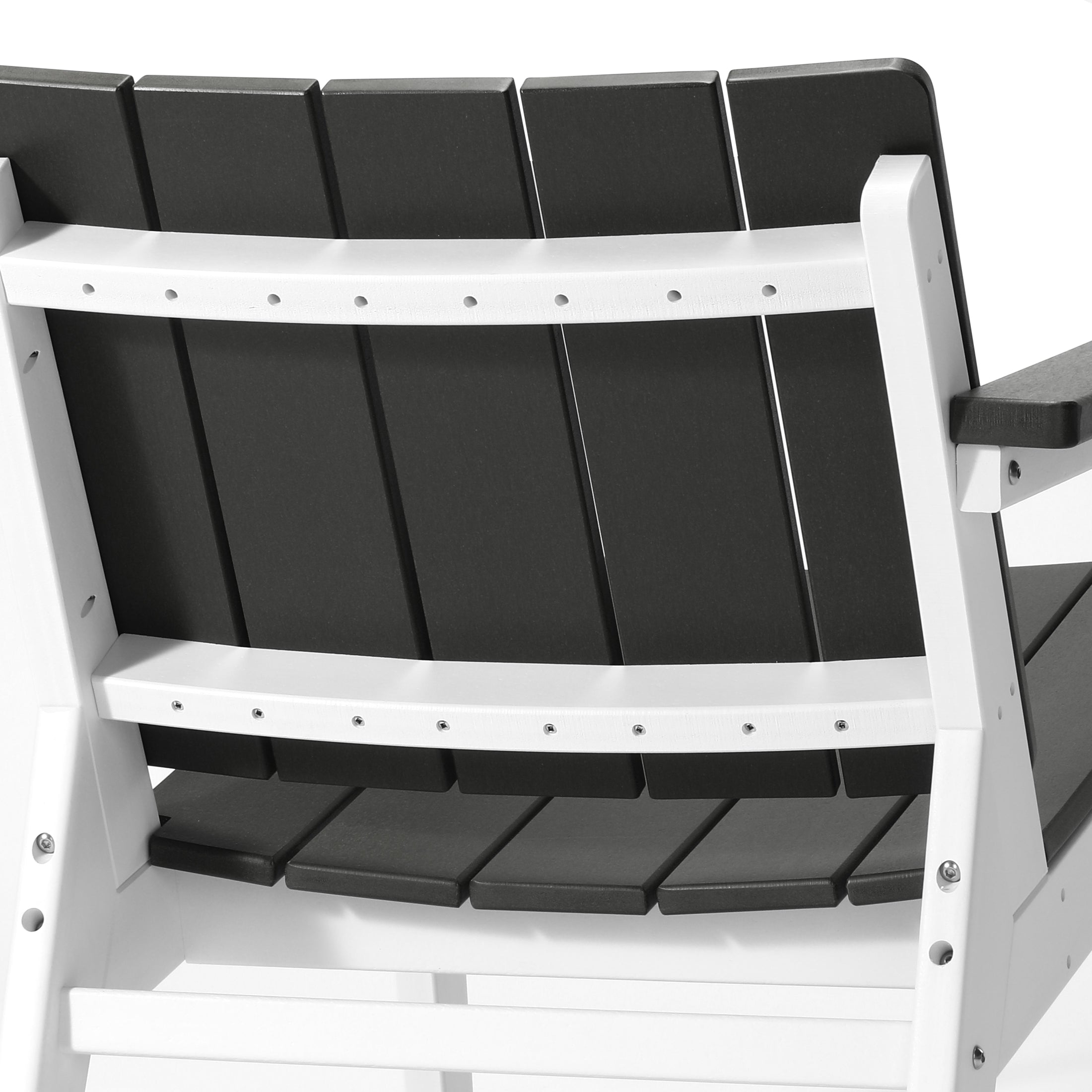 Seaside 3-Piece Outdoor HDPE Conversation Set with Deep Seating Chairs and Round Side Table
