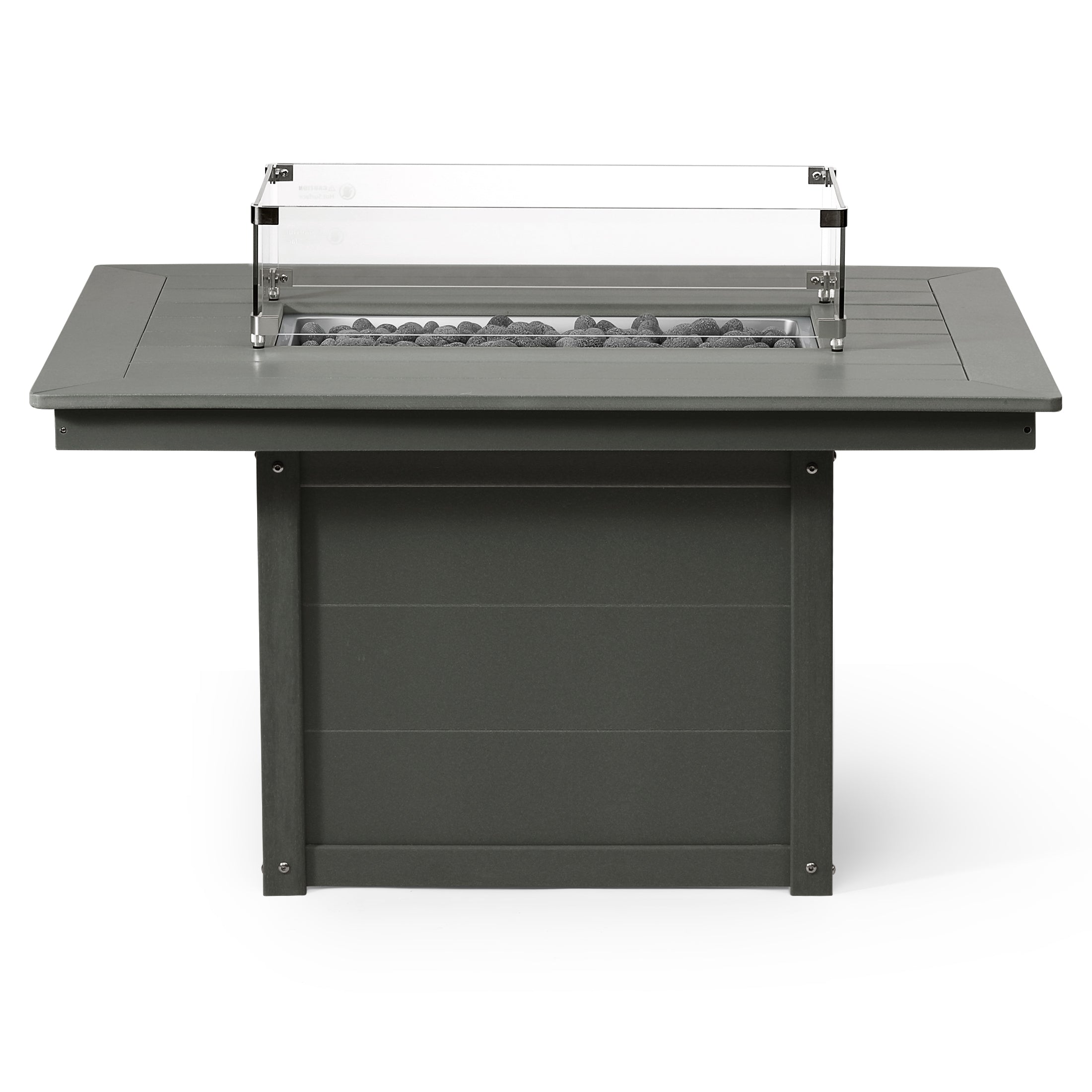Sol 46" Modern Outdoor 55,000 BTU Patio Gas Propane Rectangle Deck Fire Pit Table
