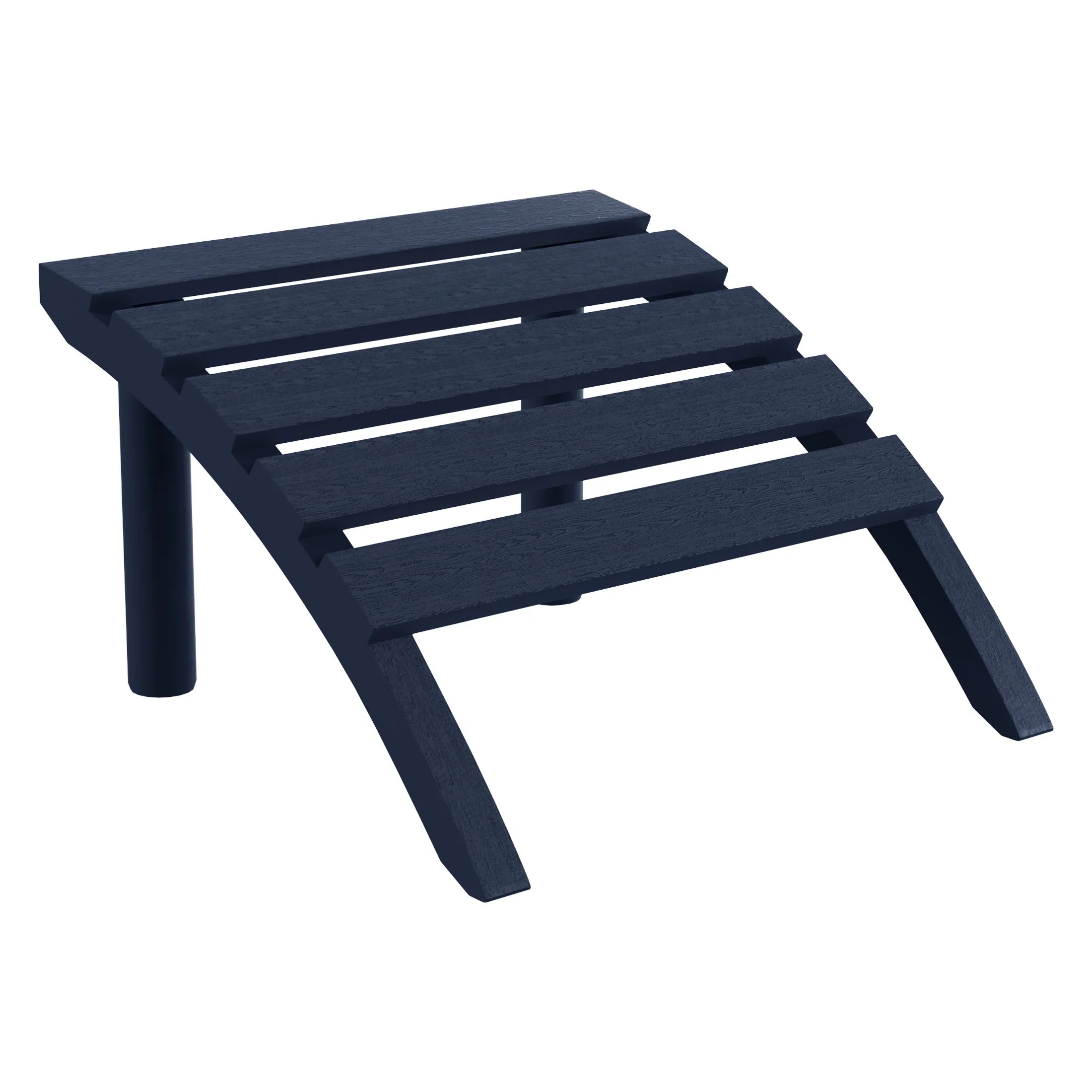 Cayman 3-Piece HDPE Outdoor Patio Adirondack Chair with Ottoman and 18" Side Table Set