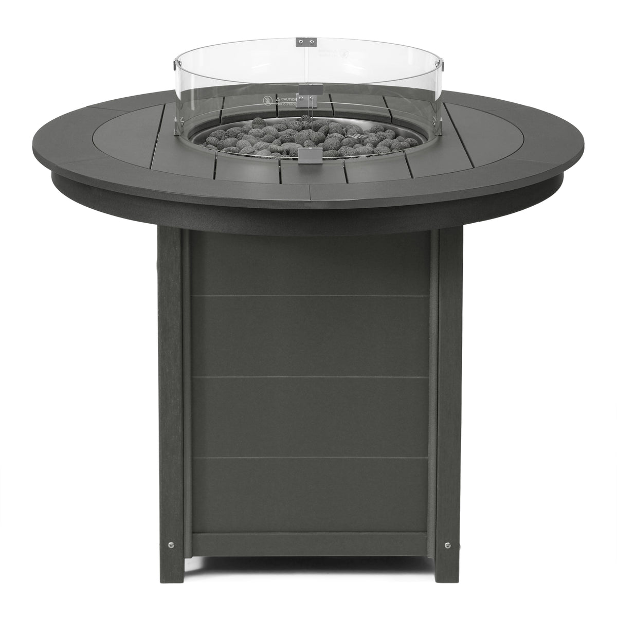 Sol 47" Modern Outdoor Patio Propane Round Counter Height Fire Pit Table