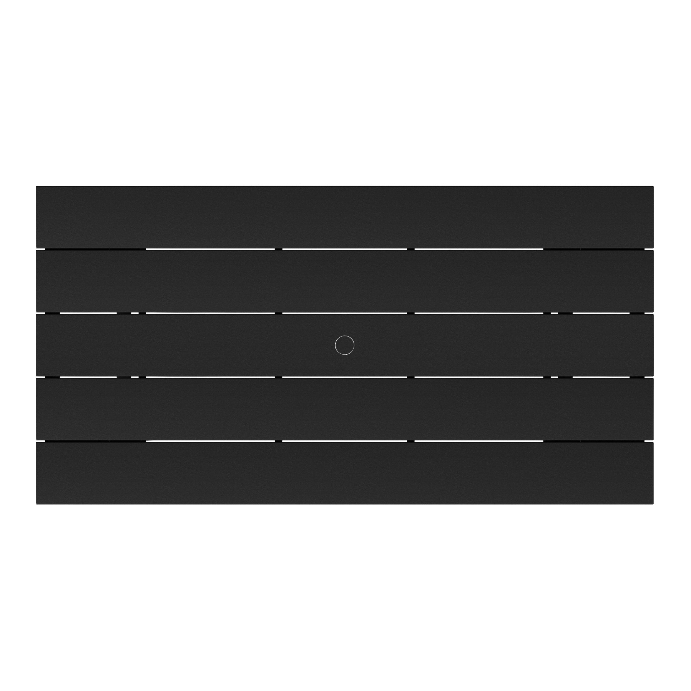 Palms Outdoor Modern HDPE 66" Wide Rectangle Patio Dining Table for 6