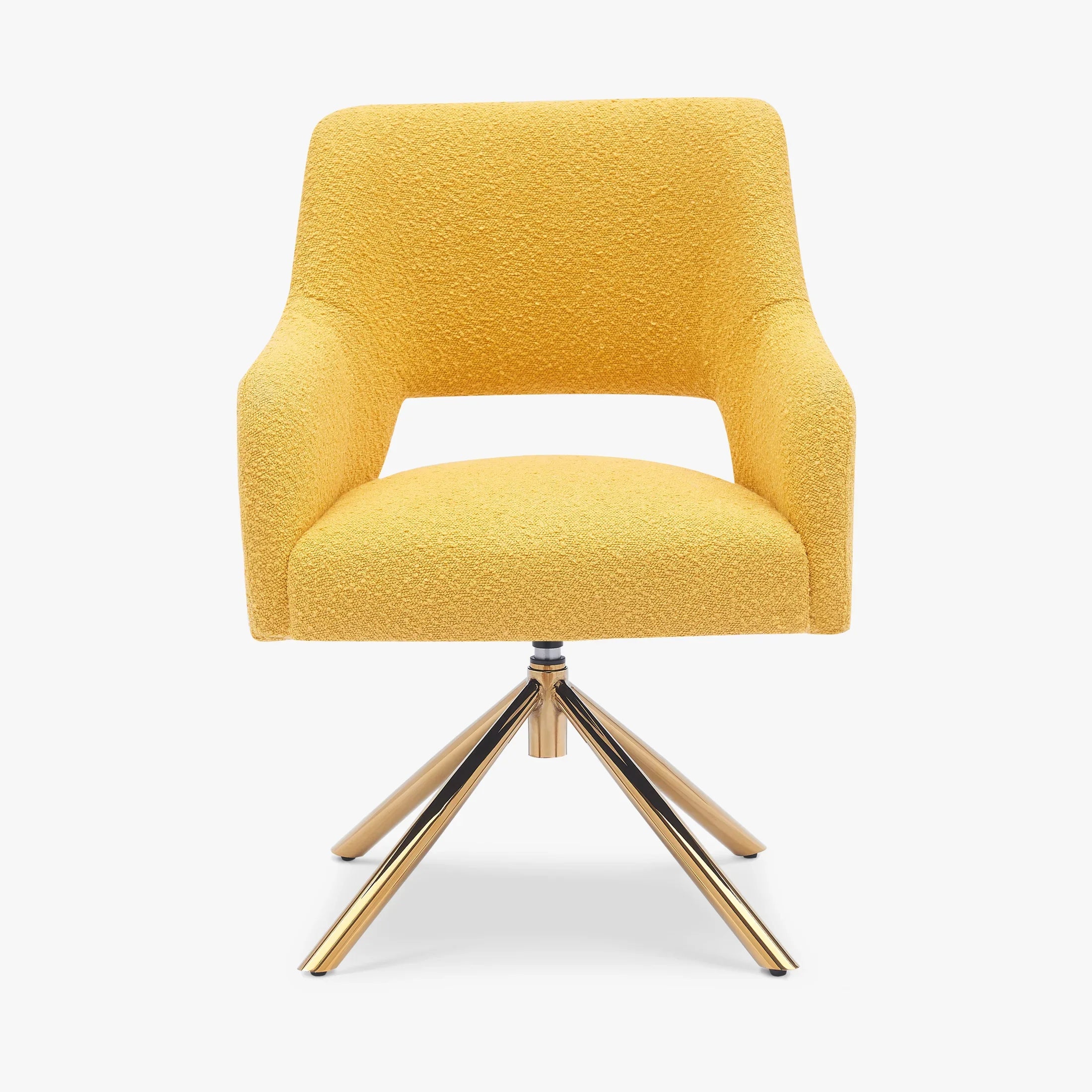Amélie Mid-Century Modern Wide Boucle Swivel Accent Arm Chair (Set of 4)