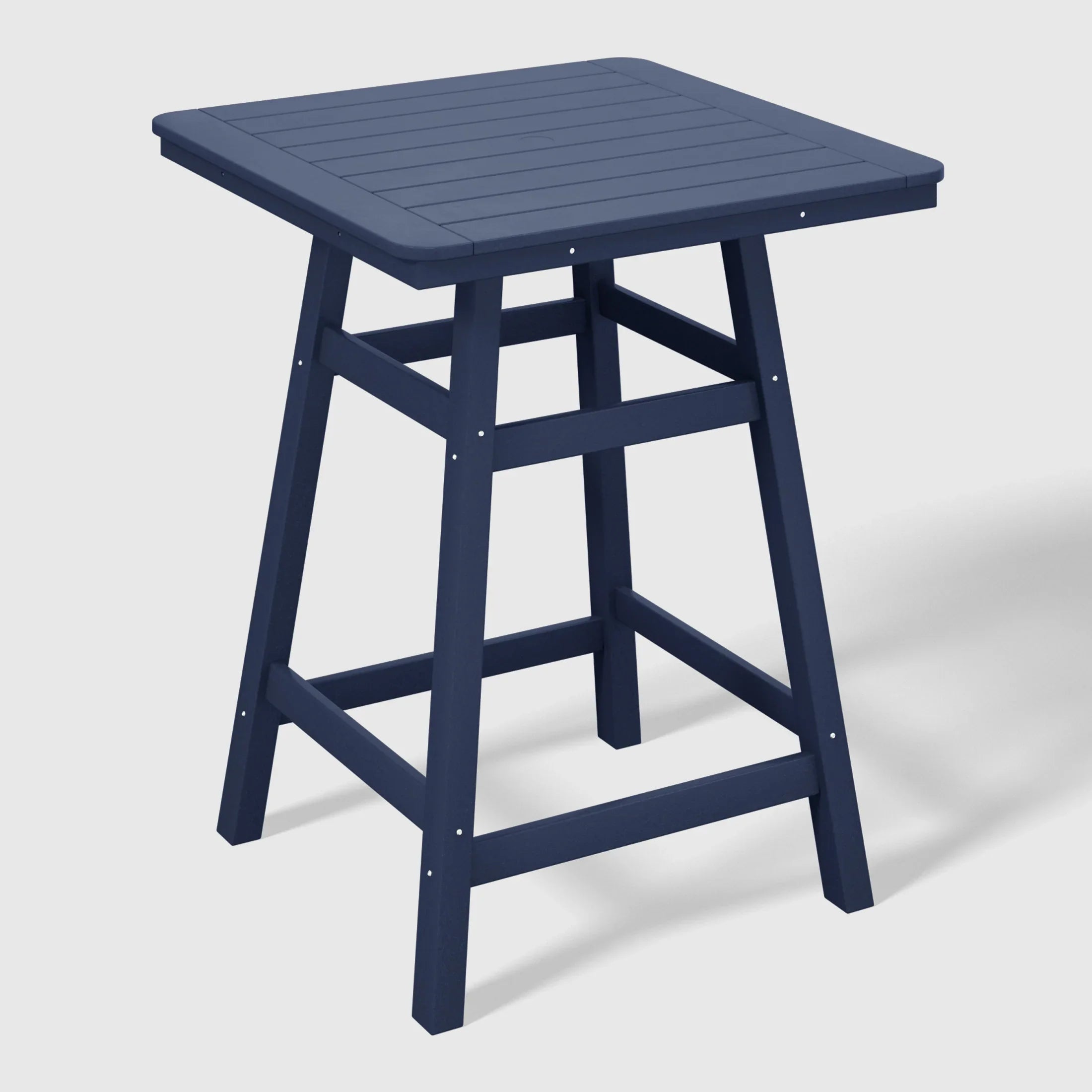 Paradise 30" Square Outdoor Patio Counter High Bistro Bar Table With Umbrella Hole
