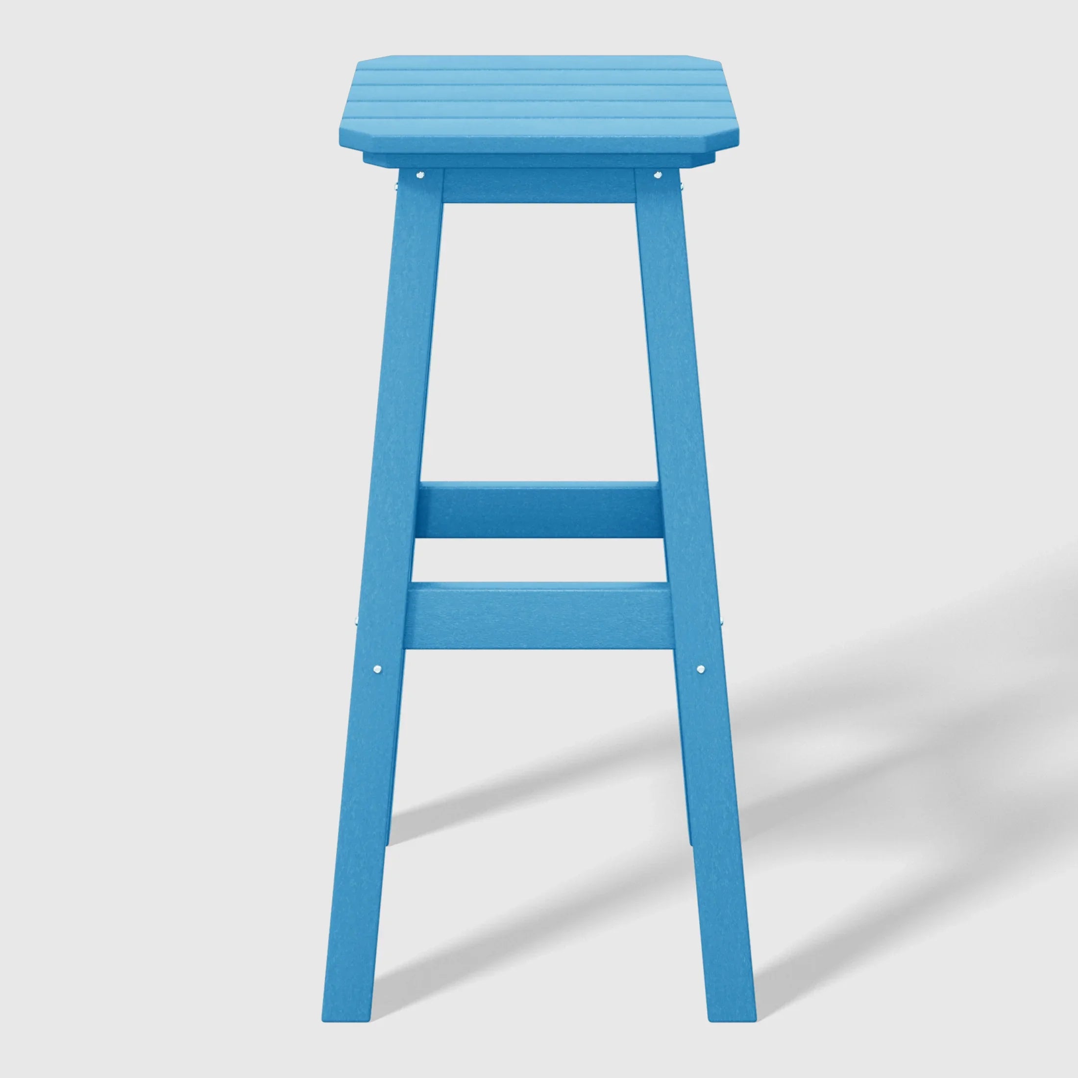 Paradise 29" HDPE Outdoor Patio Square Bar Stools (Set of 2)