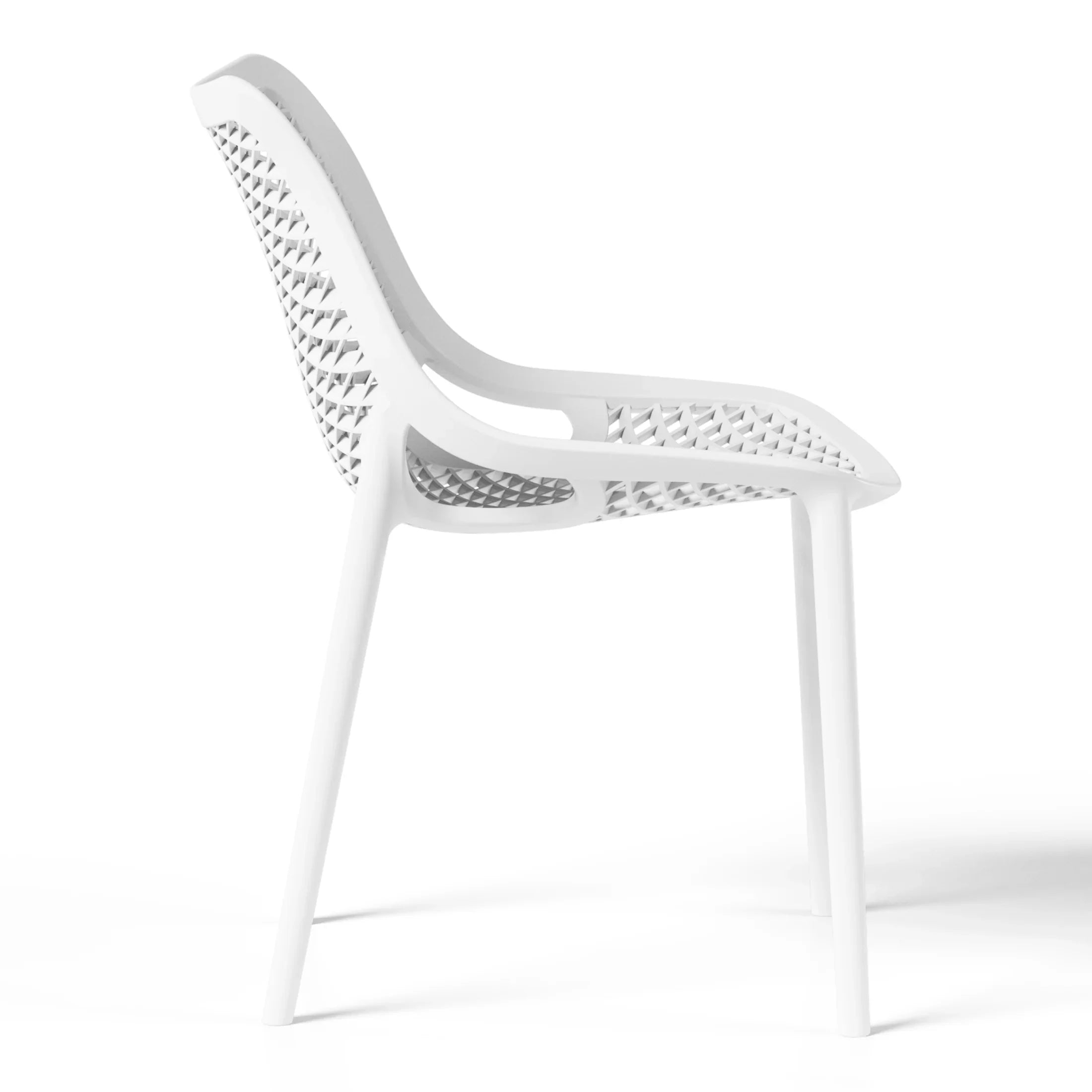 Sunshine 5-Piece Modern Round Patio Dining Table Set with Stackable Patio Dining Chairs
