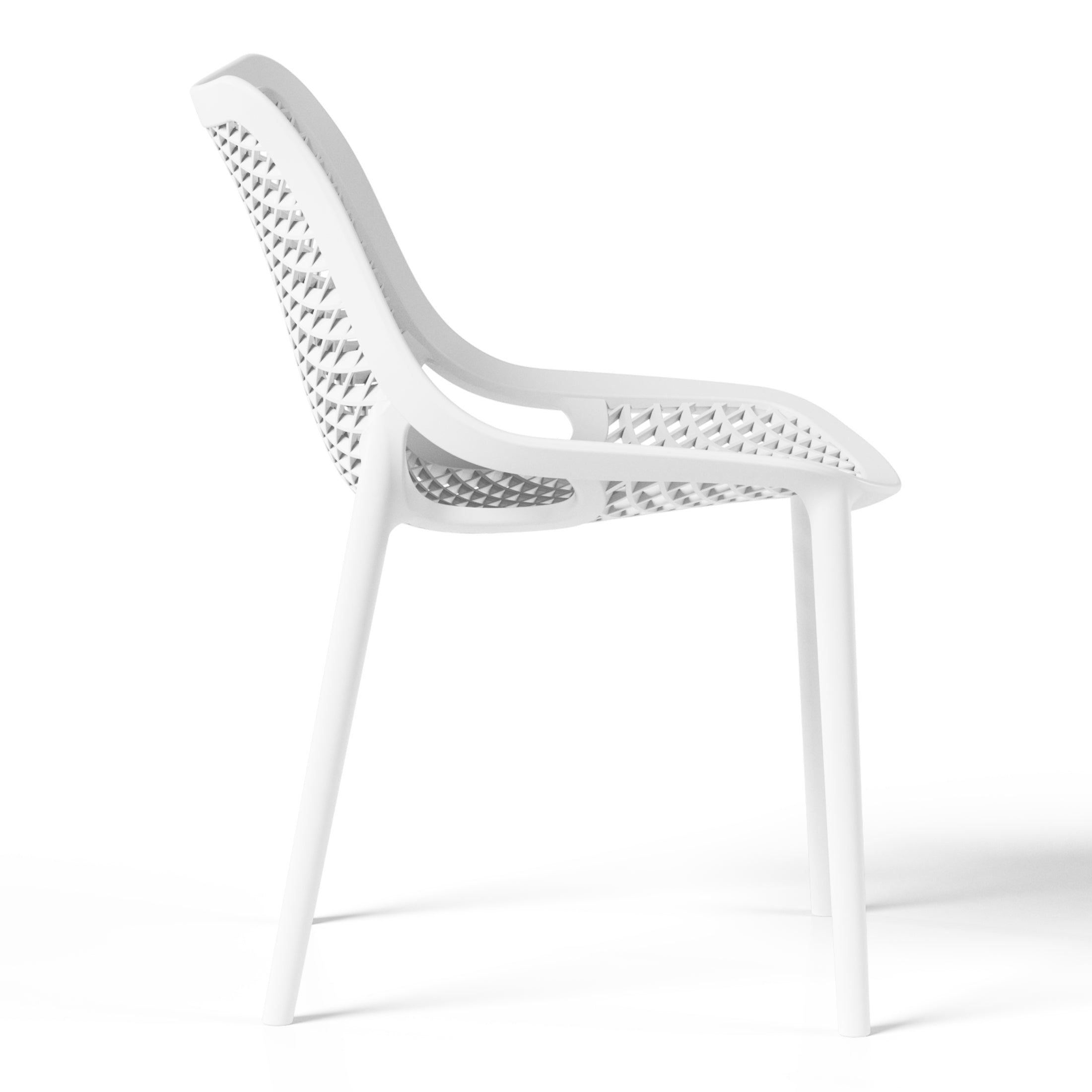 Sunshine 5-Piece Resin Square Patio Dining Table Set with Stackable Patio Dining Chairs