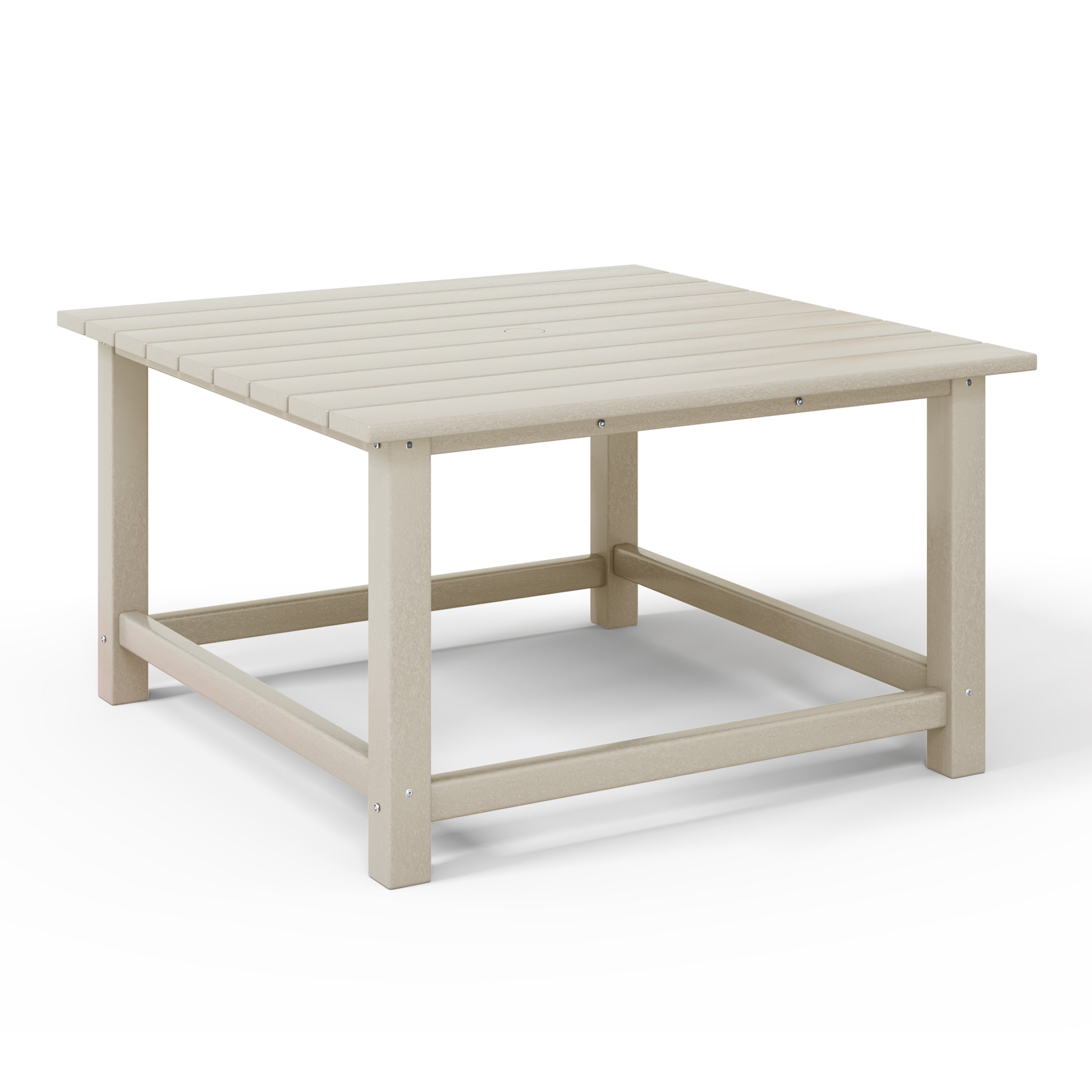 Paradise Low Outdoor HDPE Square Patio Coffee Table