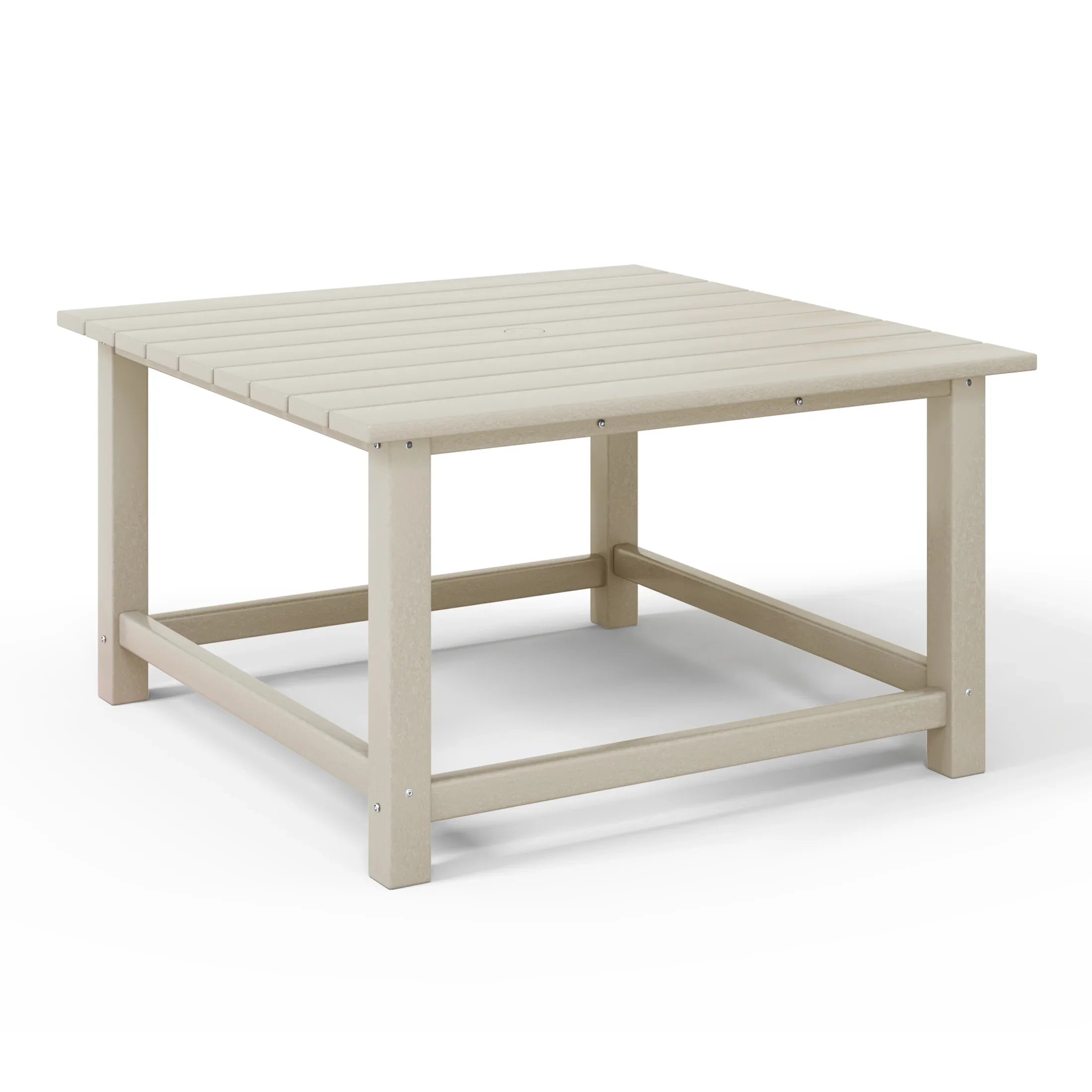 Paradise Low Outdoor HDPE Square Patio Coffee Table