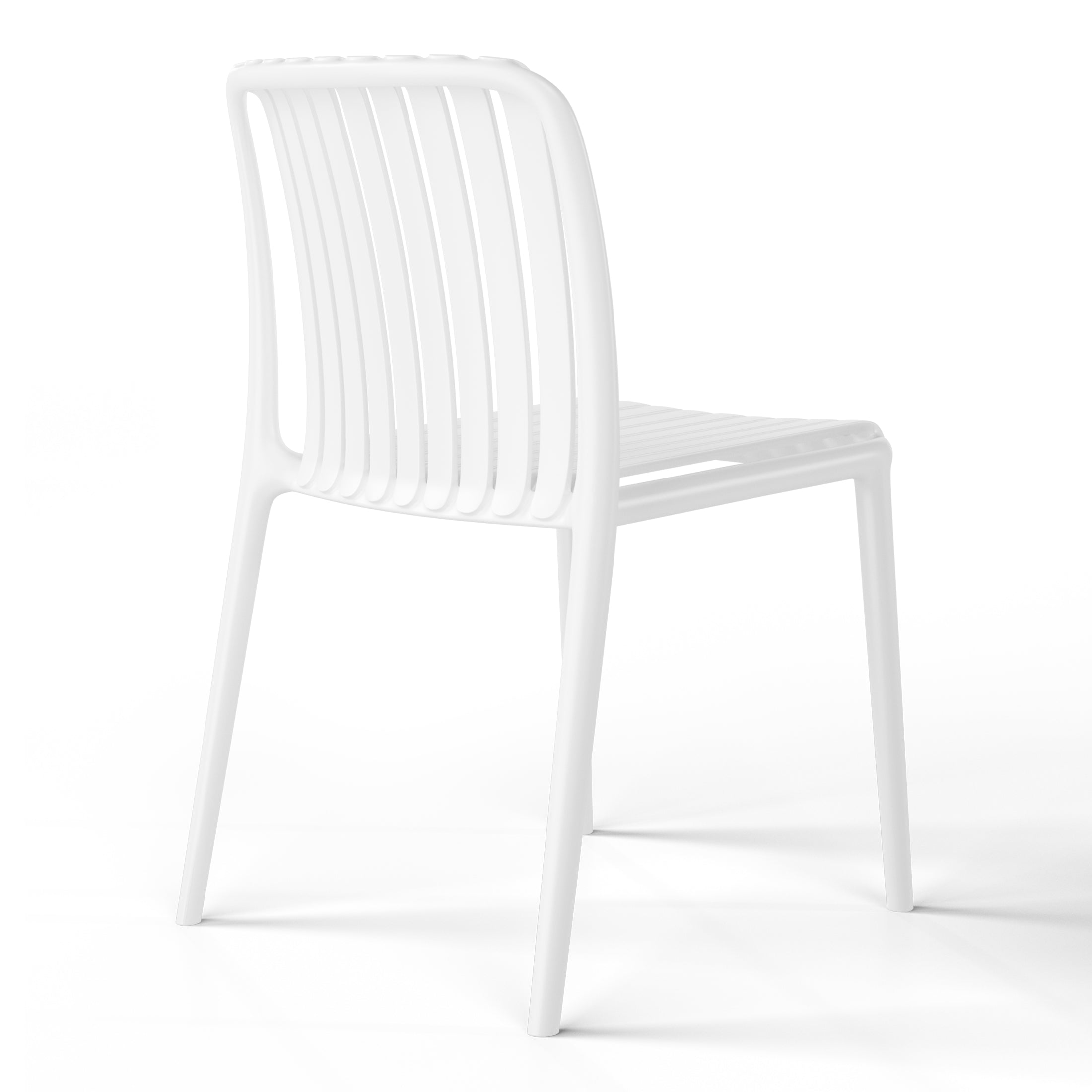 Sunshine Outdoor Stackable Polypropylene Plastic Dining Side Chairs (Set of 2)