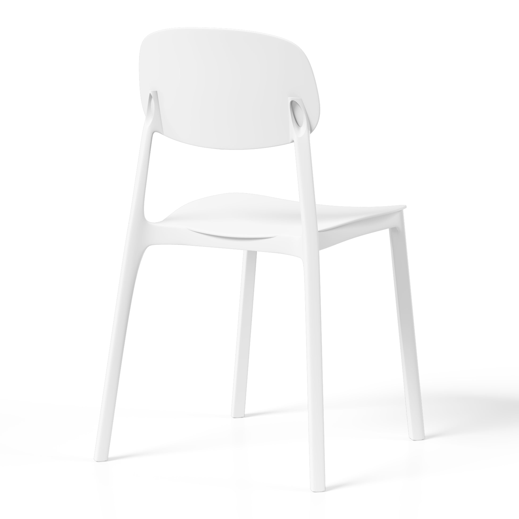 Sunshine Modern Stackable Polypropylene Plastic Patio Dining Chair (Set of 2)