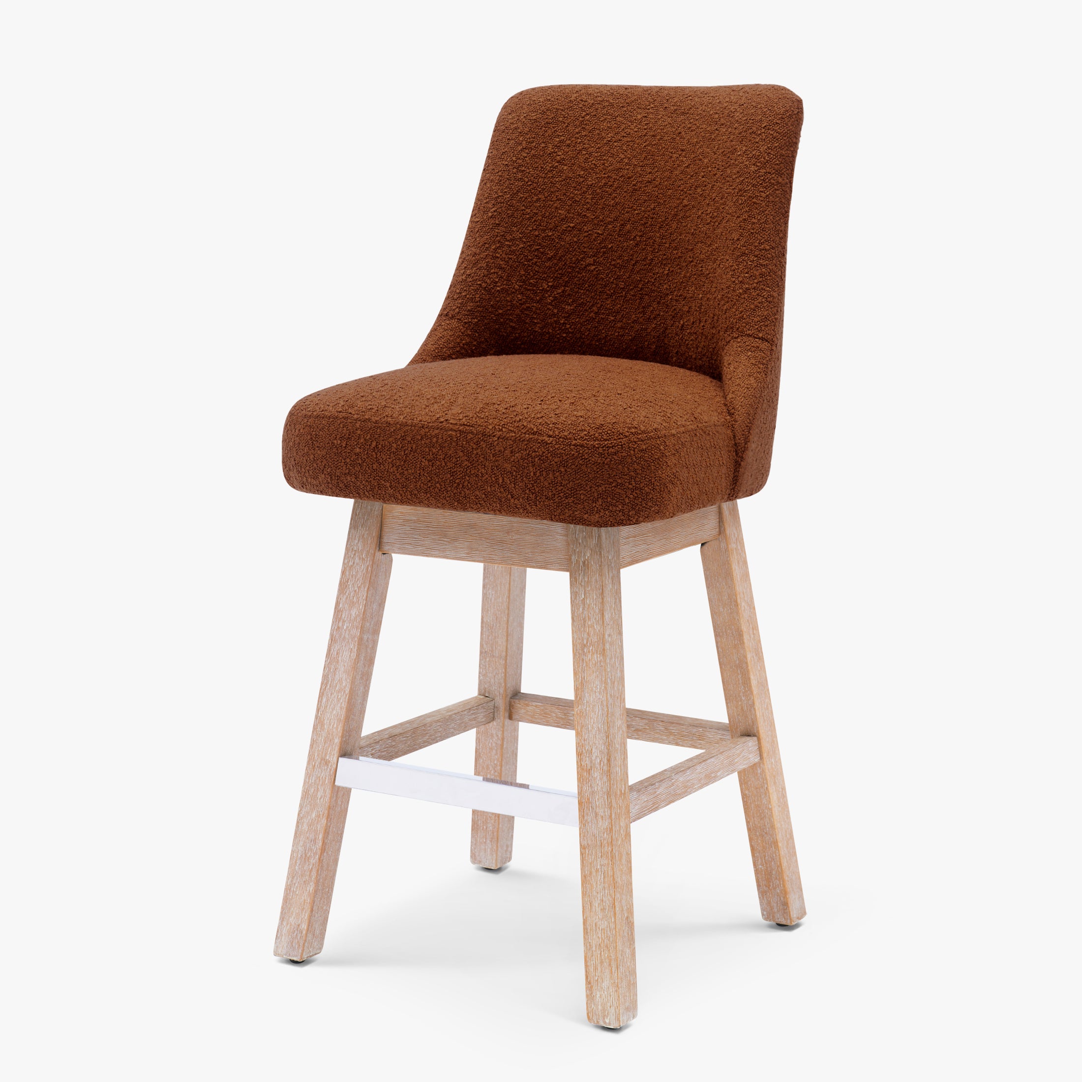 Amélie 26" Upholstered Swivel Counter Height Bar Stool