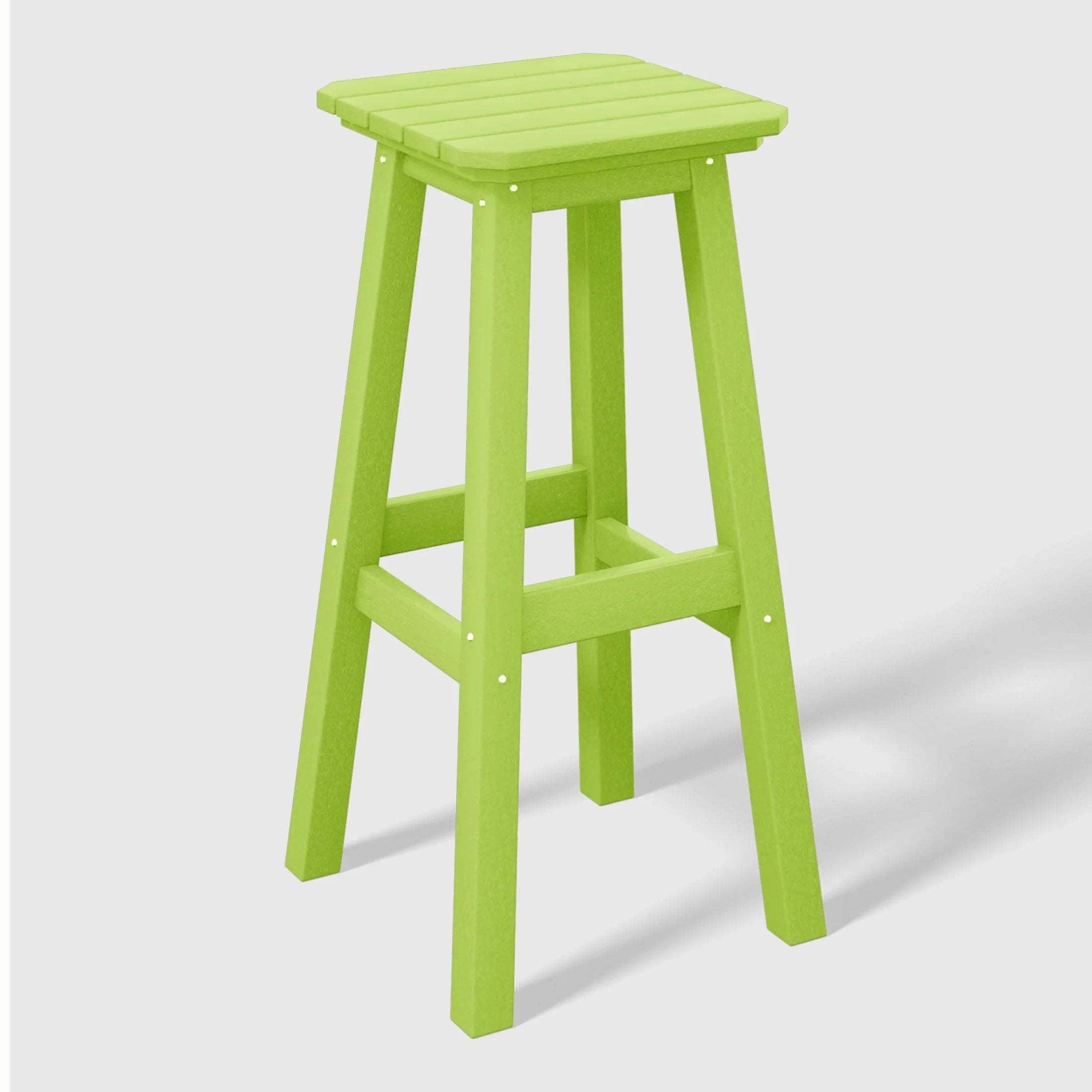 Paradise 29" HDPE Outdoor Patio Square Bar Stools (Set of 2)