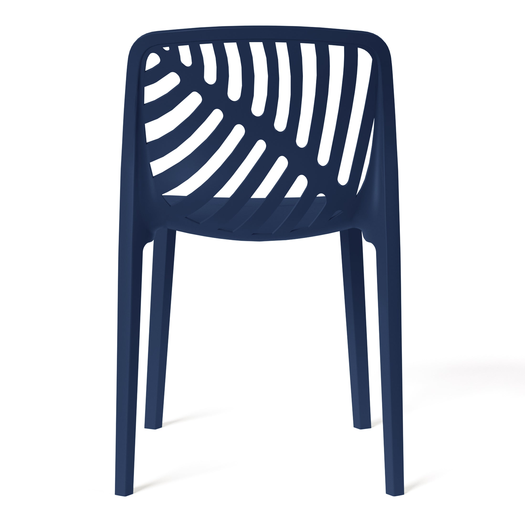 Sunshine Outdoor Modern Stackable Polypropylene Plastic Patio Bistro Dining Side Chairs (Set of 2)