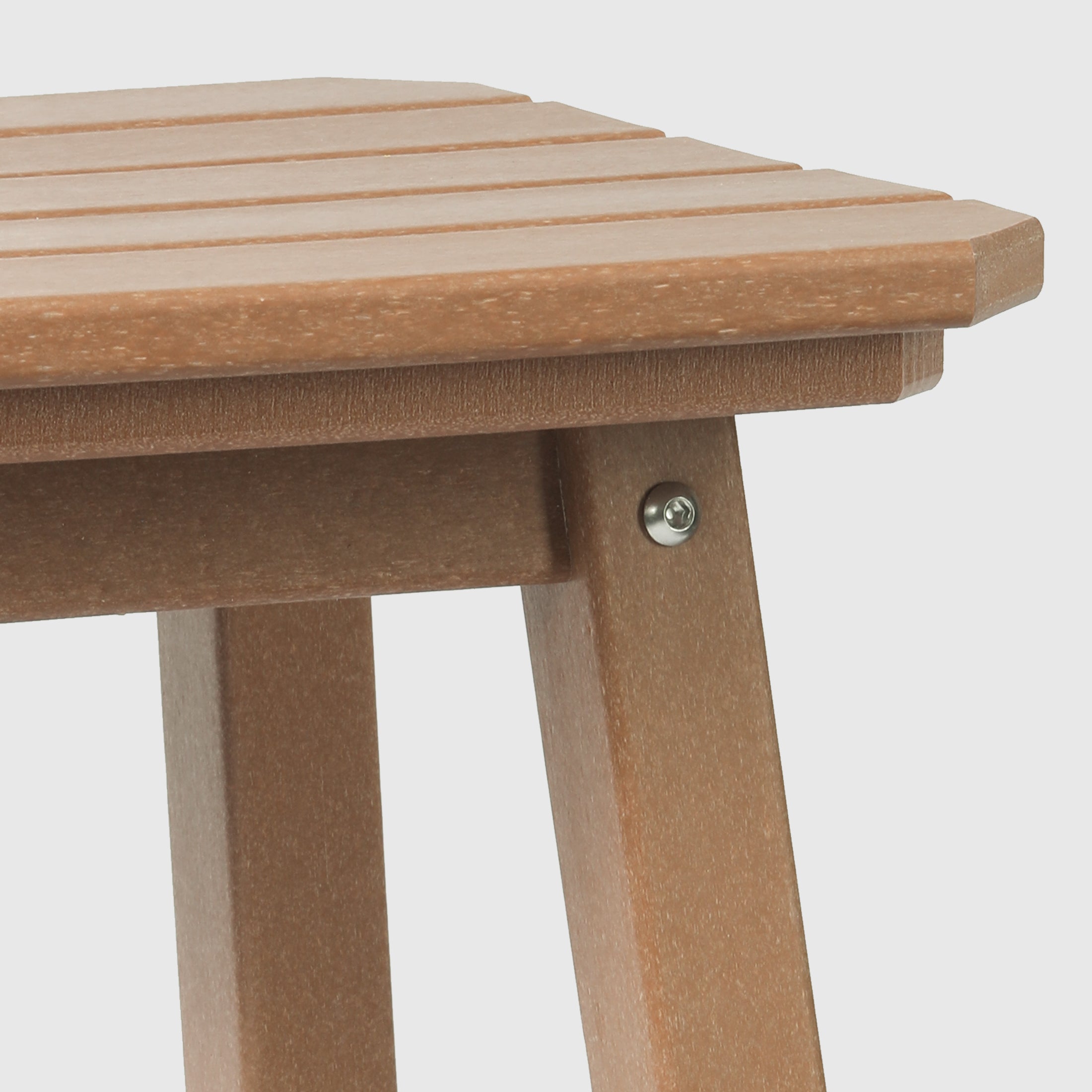 Paradise 24" HDPE Outdoor Patio Counter High Backless Square Bar Stools Set of Three