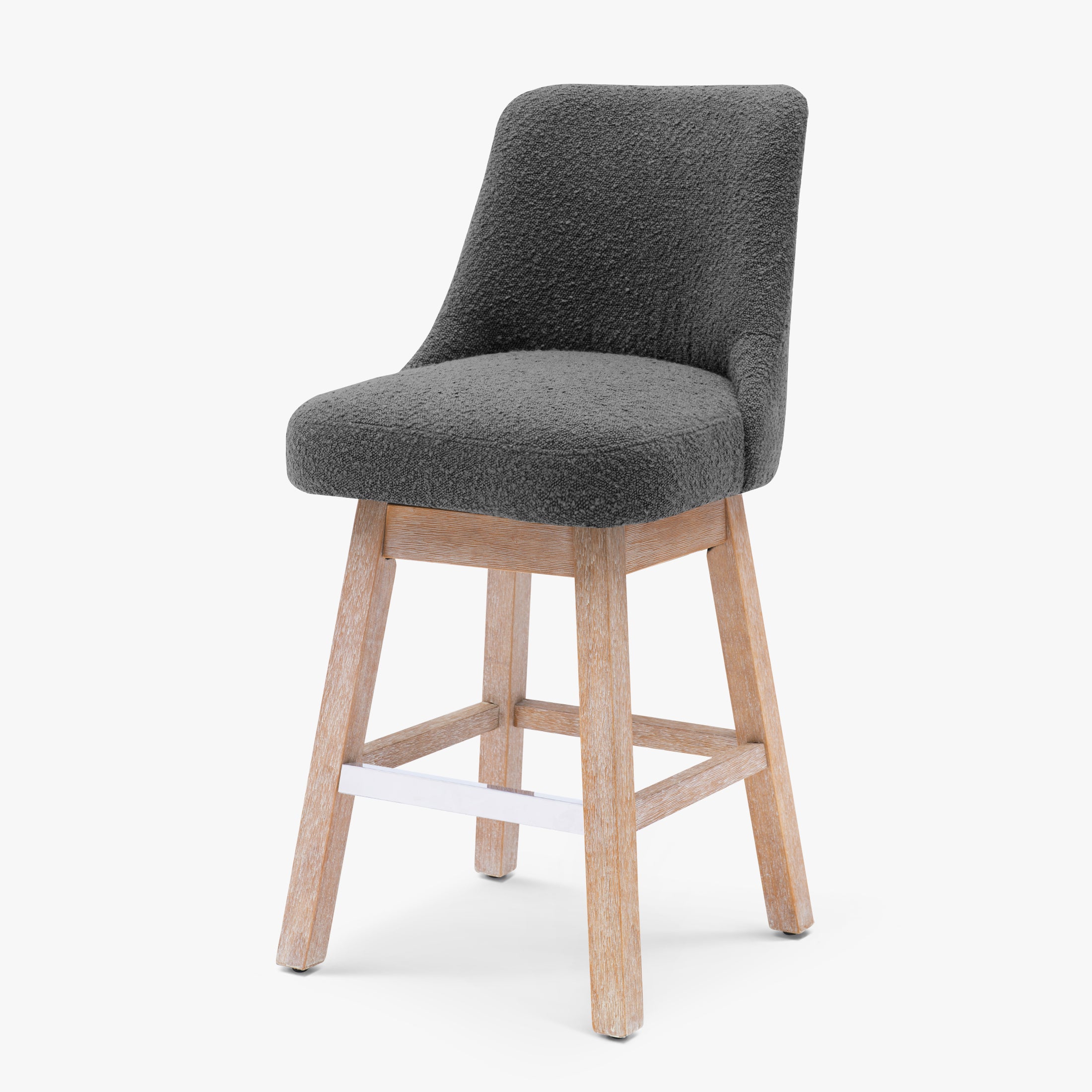 Amélie 26" Upholstered Swivel Counter Height Bar Stool